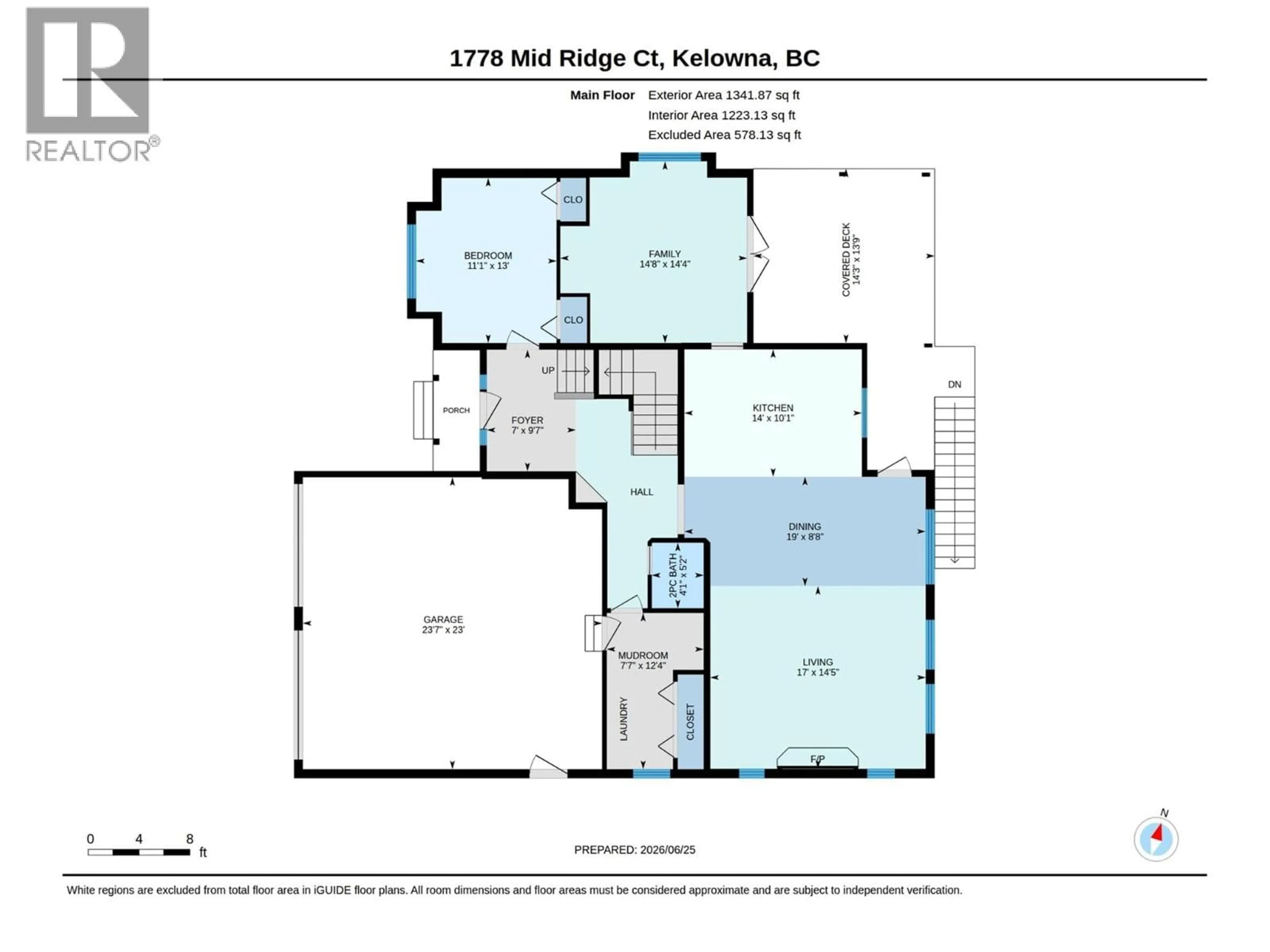 Floor plan for 1778 MID RIDGE COURT, Kelowna British Columbia V1W4A1