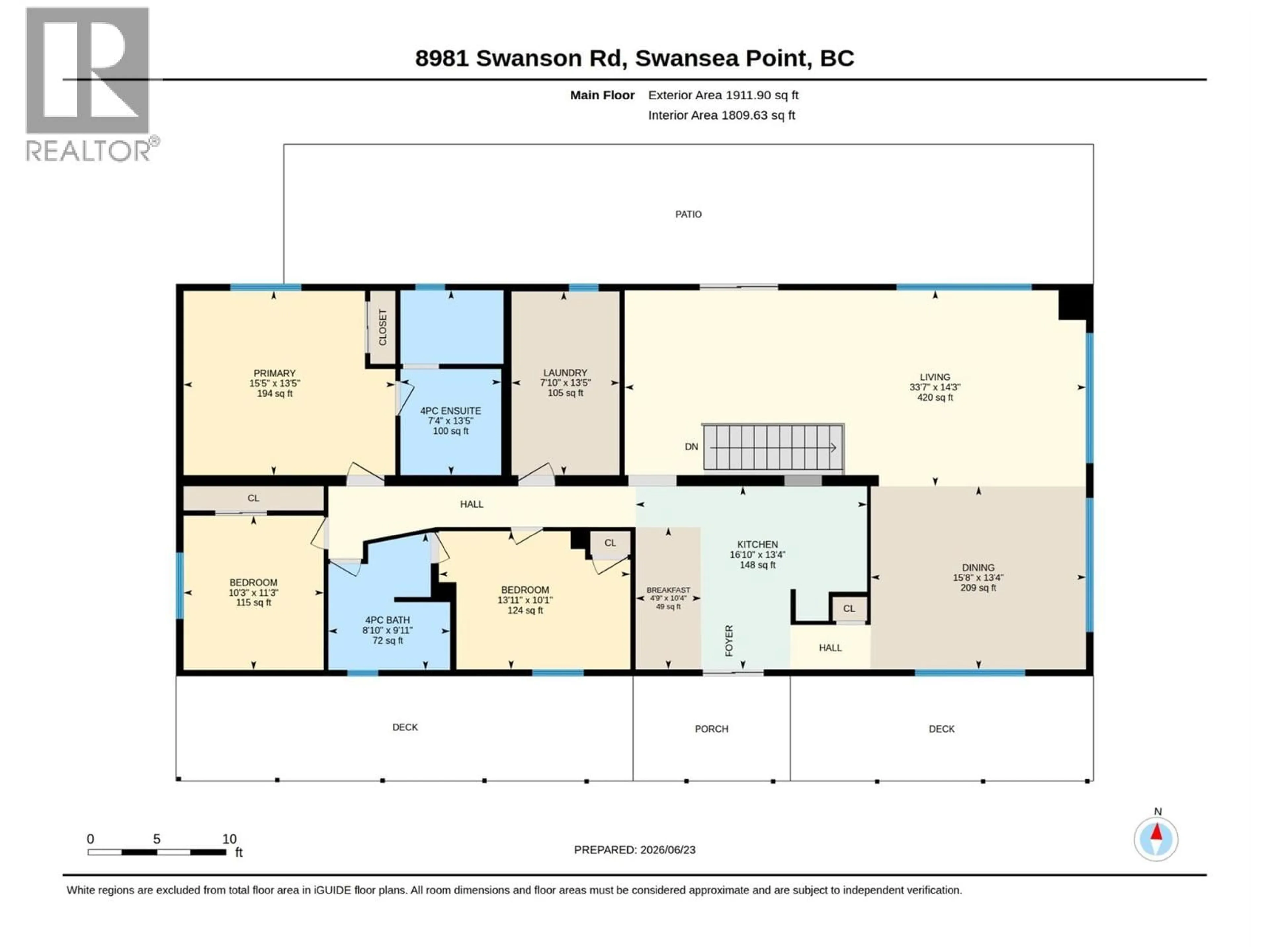 Floor plan for 8981 SWANSON ROAD, Swansea Point British Columbia V0E2K2