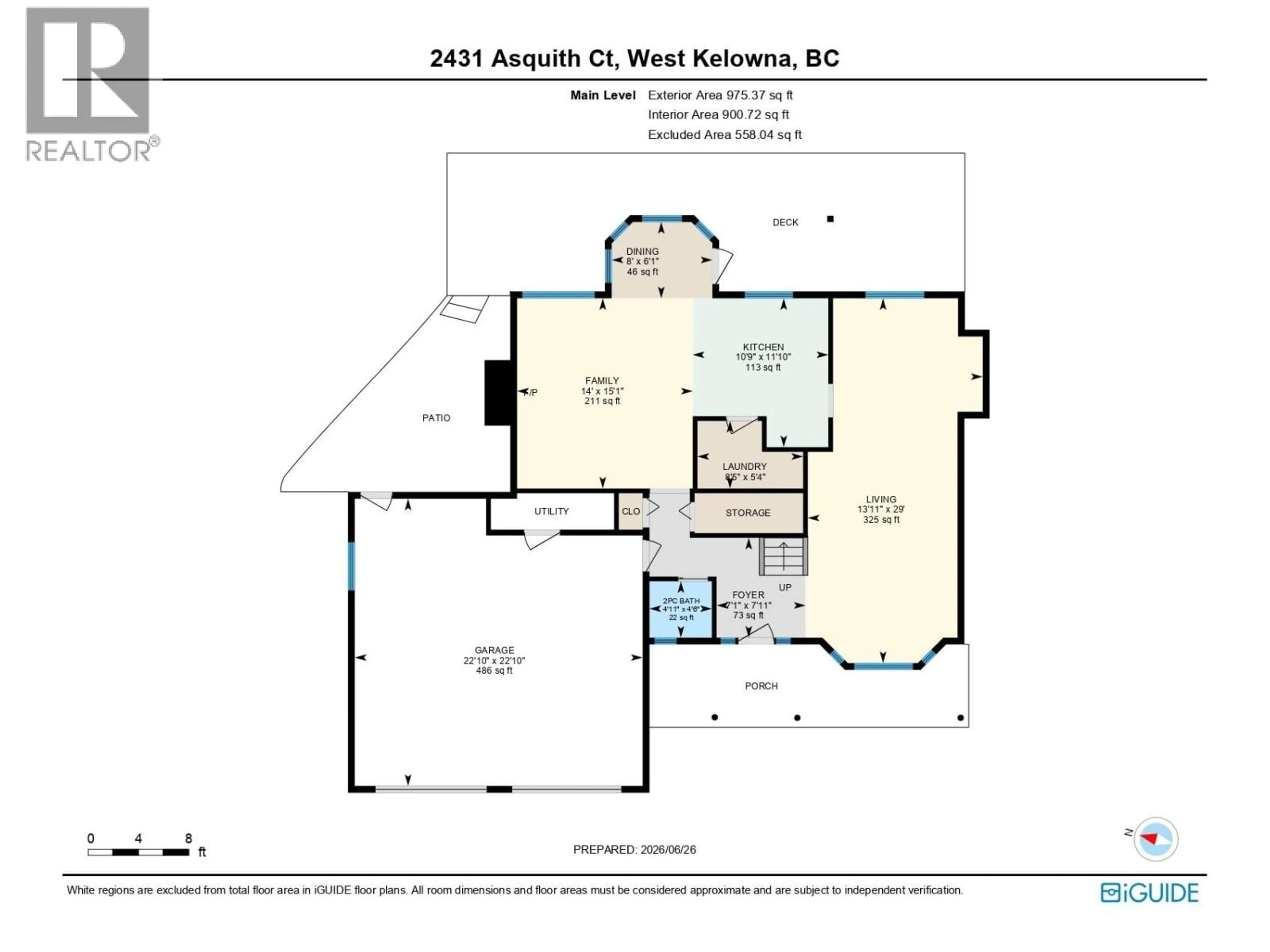 Floor plan for 2431 ASQUITH COURT, West Kelowna British Columbia V4T2P6