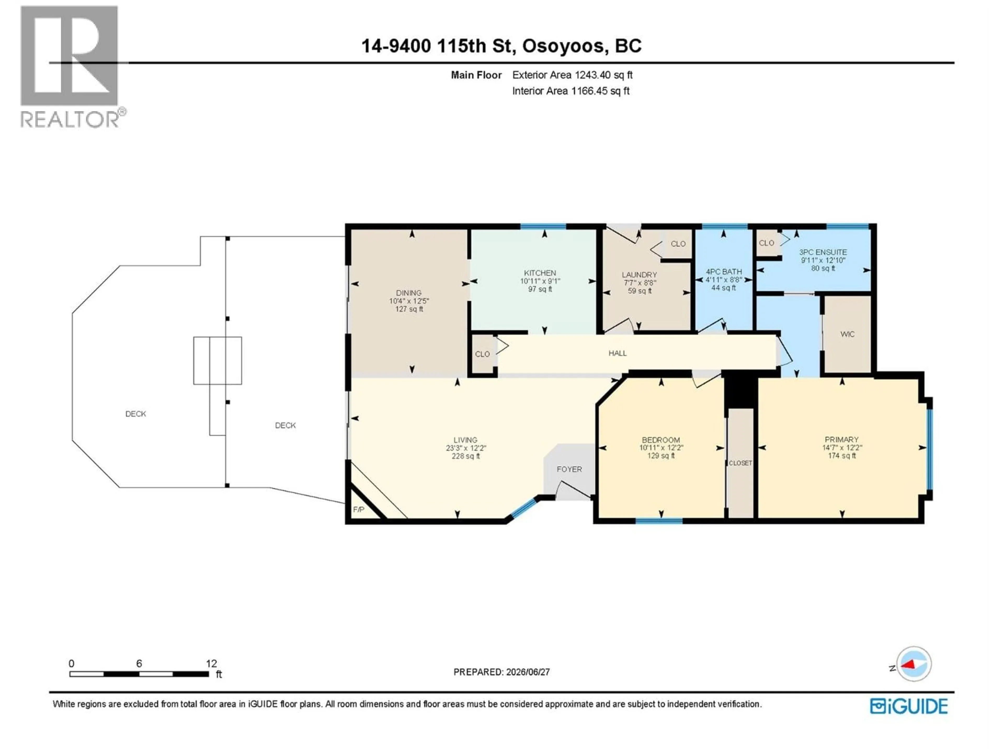 Floor plan for 14 - 9400 115TH STREET, Osoyoos British Columbia V0H1V5