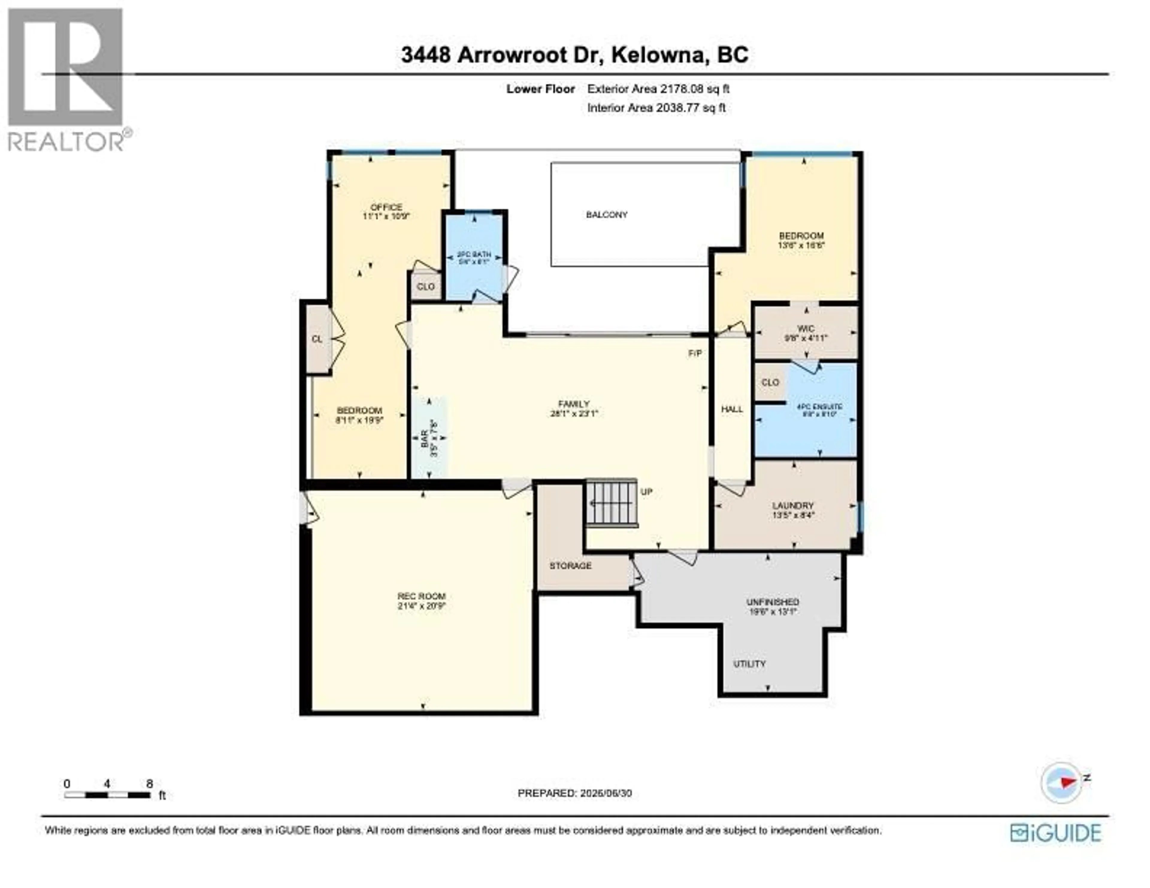 Floor plan for 3448 ARROWROOT DRIVE, Kelowna British Columbia V1V3G2
