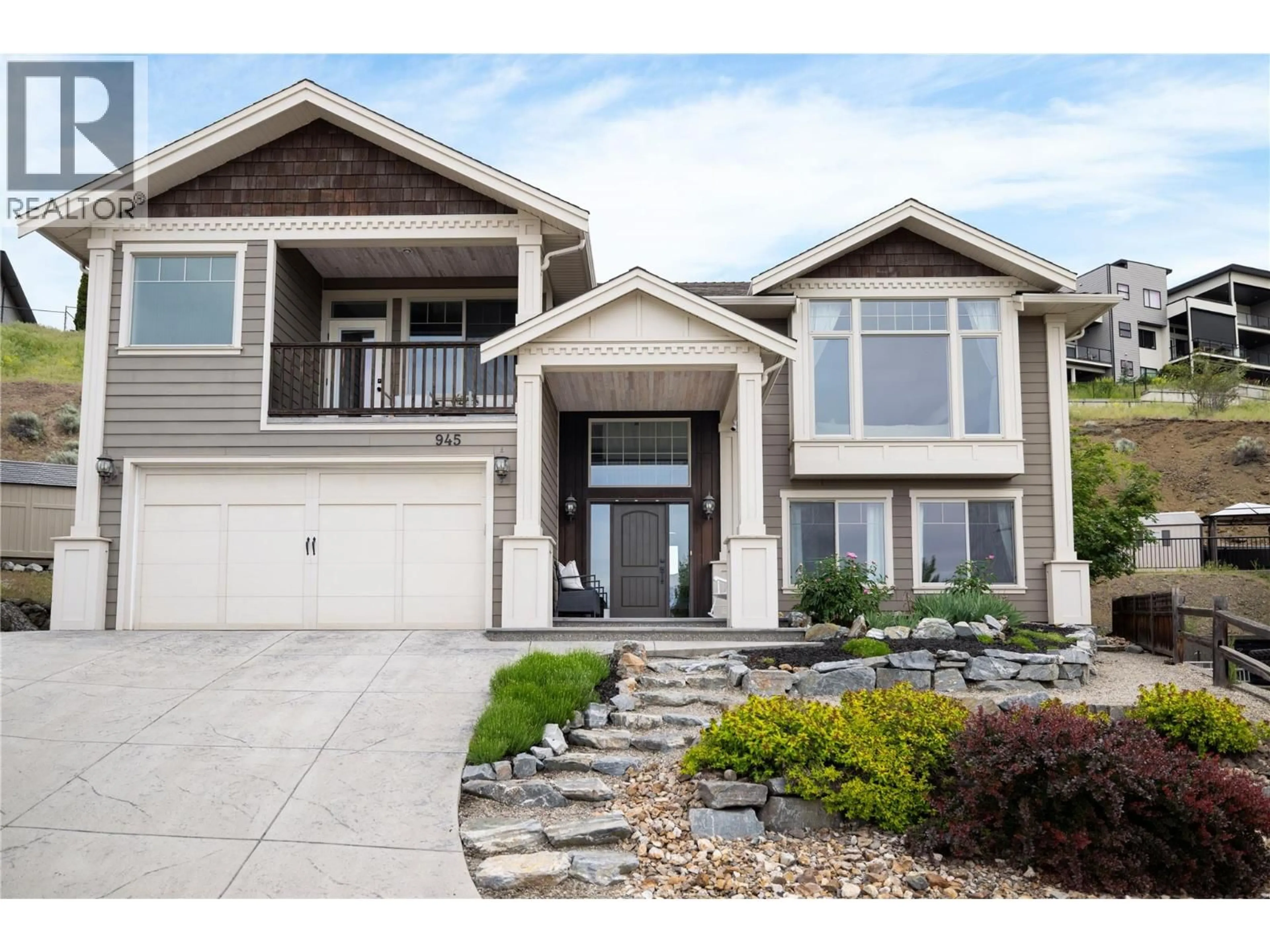 Home with vinyl exterior material, street for 945 MT. GRADY COURT, Vernon British Columbia V1B4B5