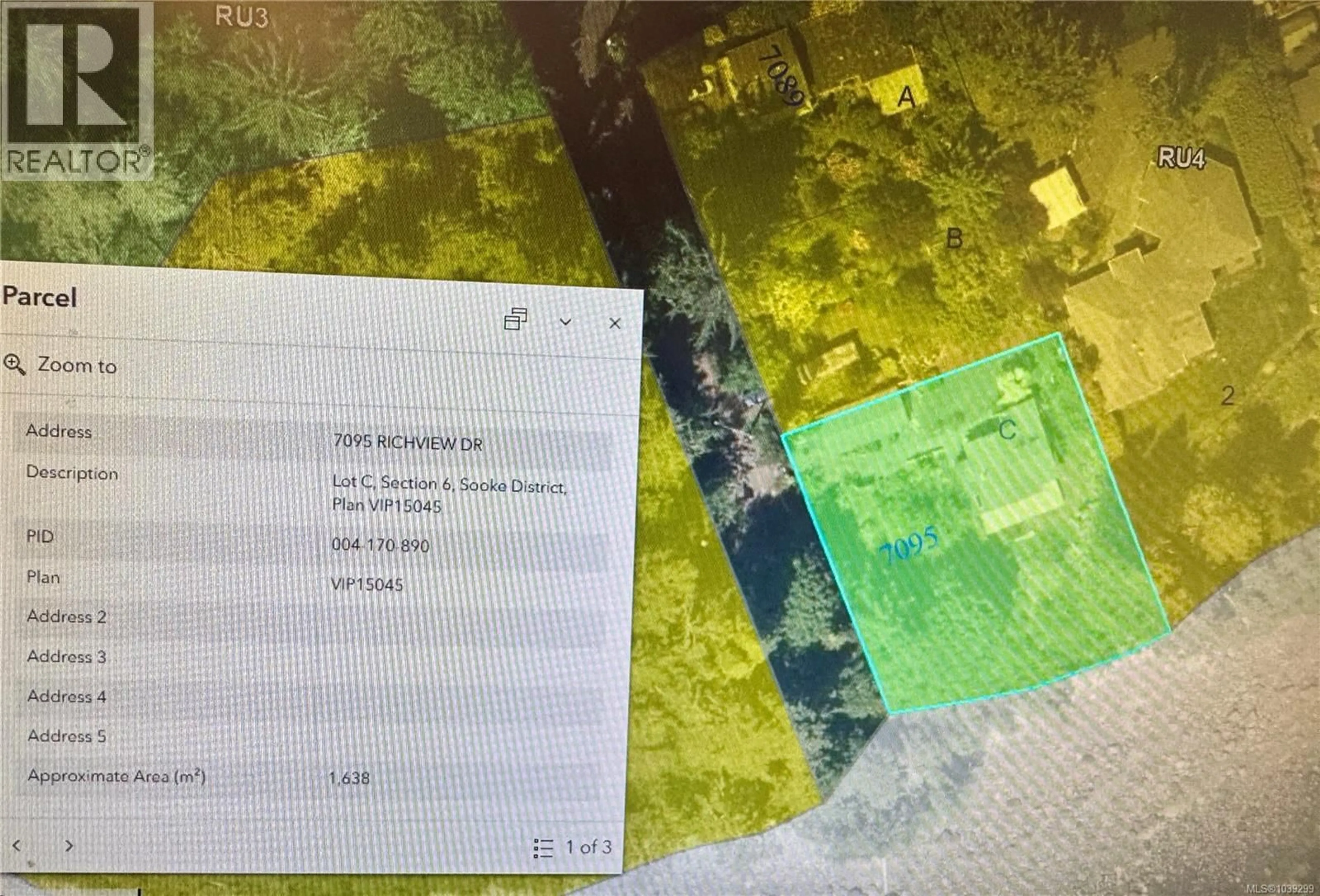 A pic from outside/outdoor area/front of a property/back of a property/a pic from drone, street for 7095 RICHVIEW DRIVE, Sooke British Columbia V9Z0T3