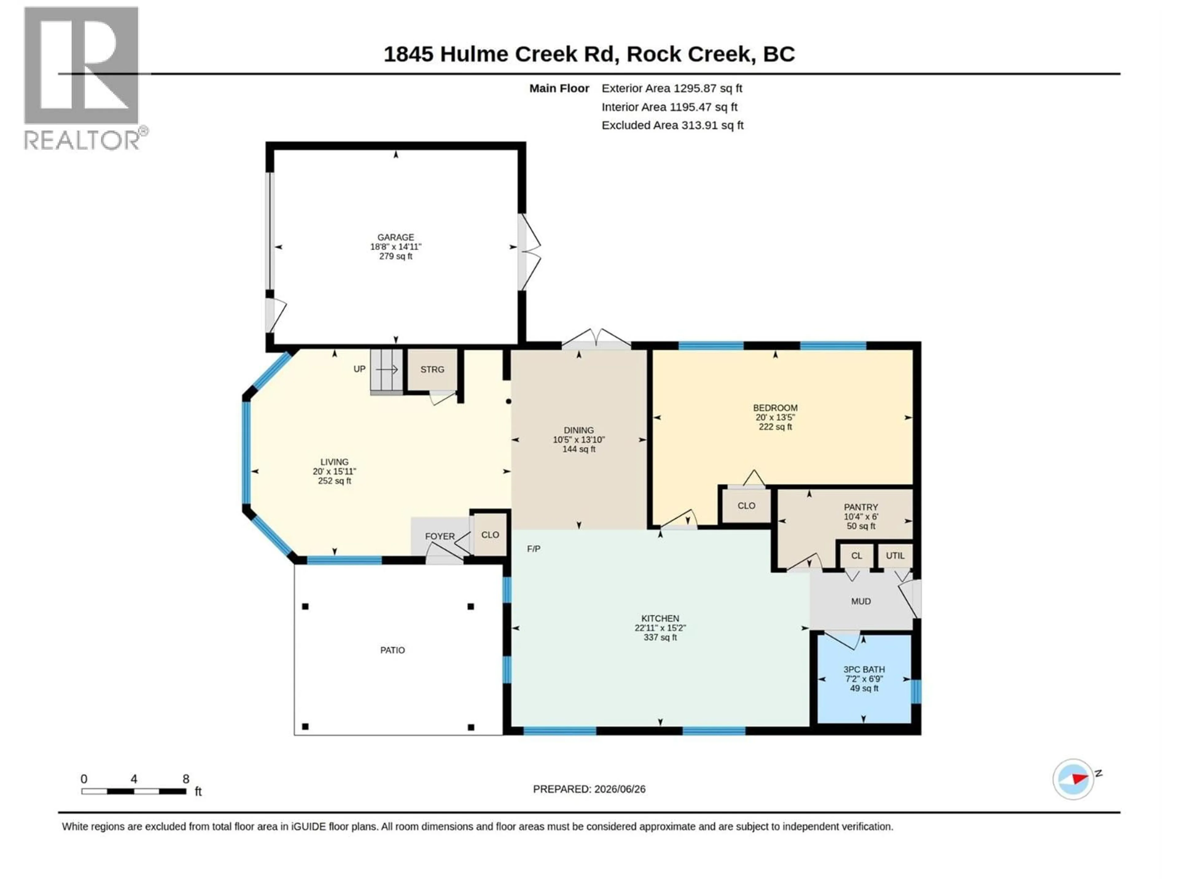 Floor plan for 1845 HULME CREEK, Rock Creek British Columbia V0H1Y0