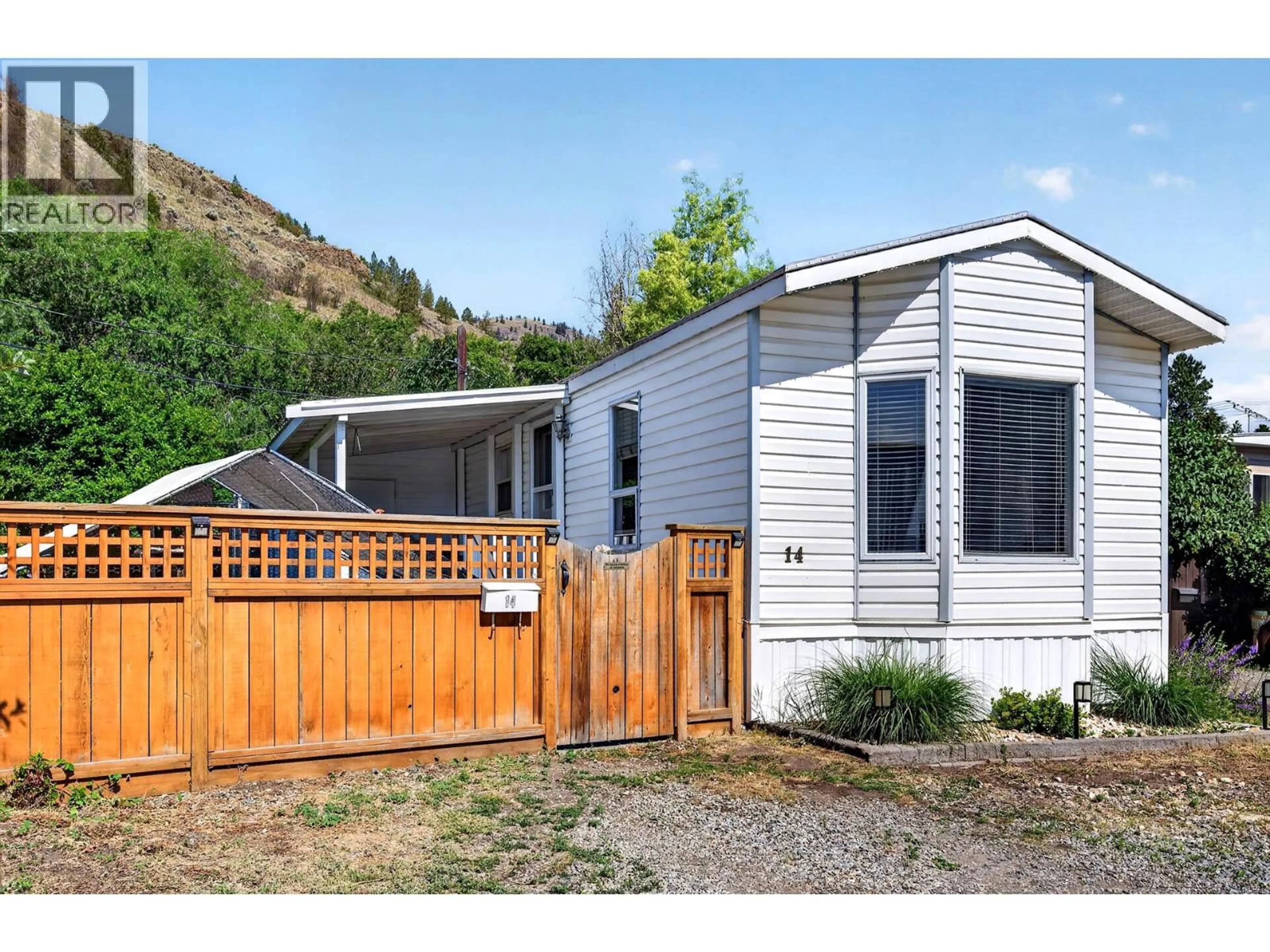 Home with vinyl exterior material, mountain view for 14 - 2380 WESTSYDE ROAD, Kamloops British Columbia V2B7V4