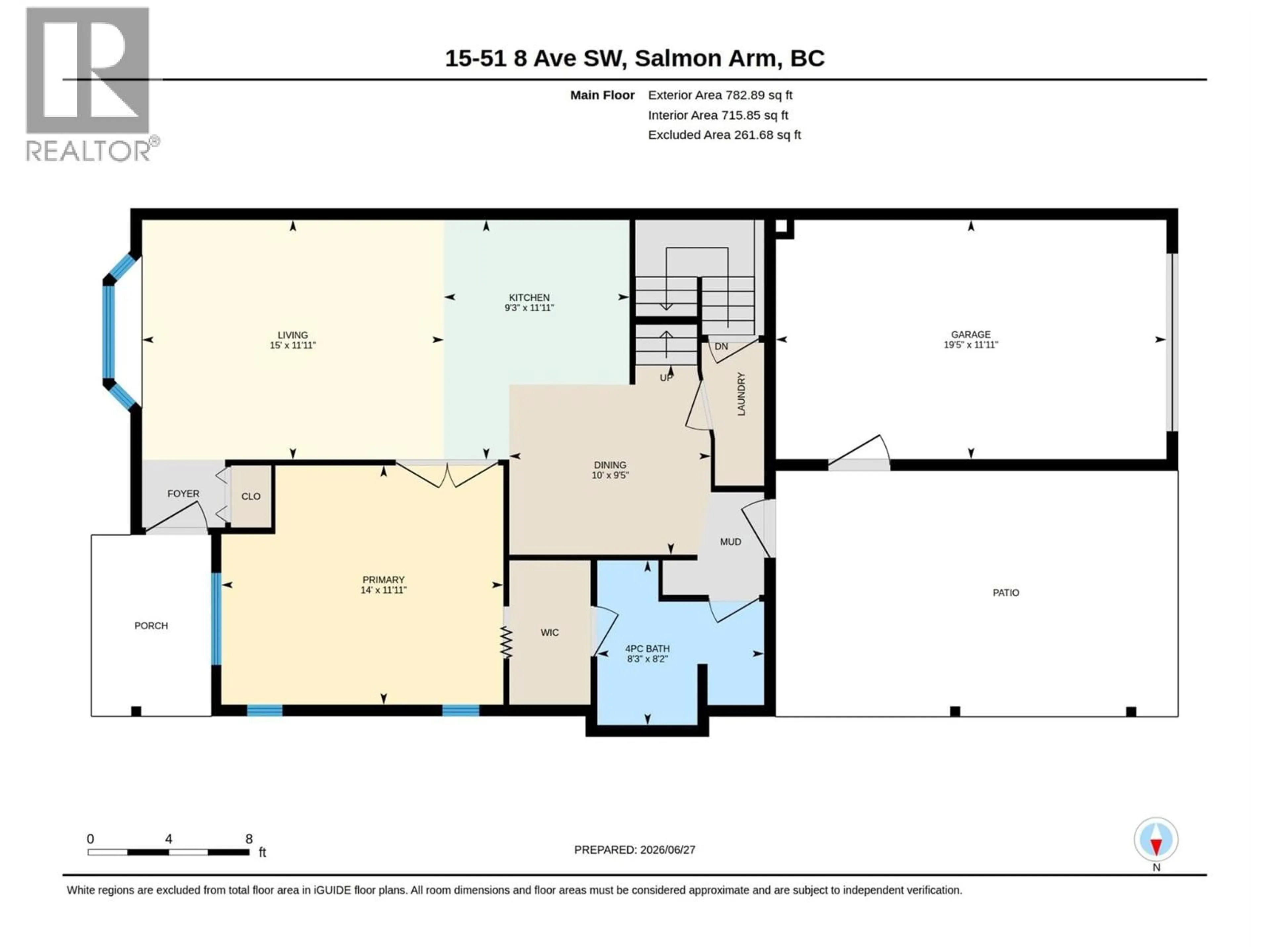 Floor plan for 15 - 51 8 AVENUE SOUTHWEST, Salmon Arm British Columbia V1E3L9