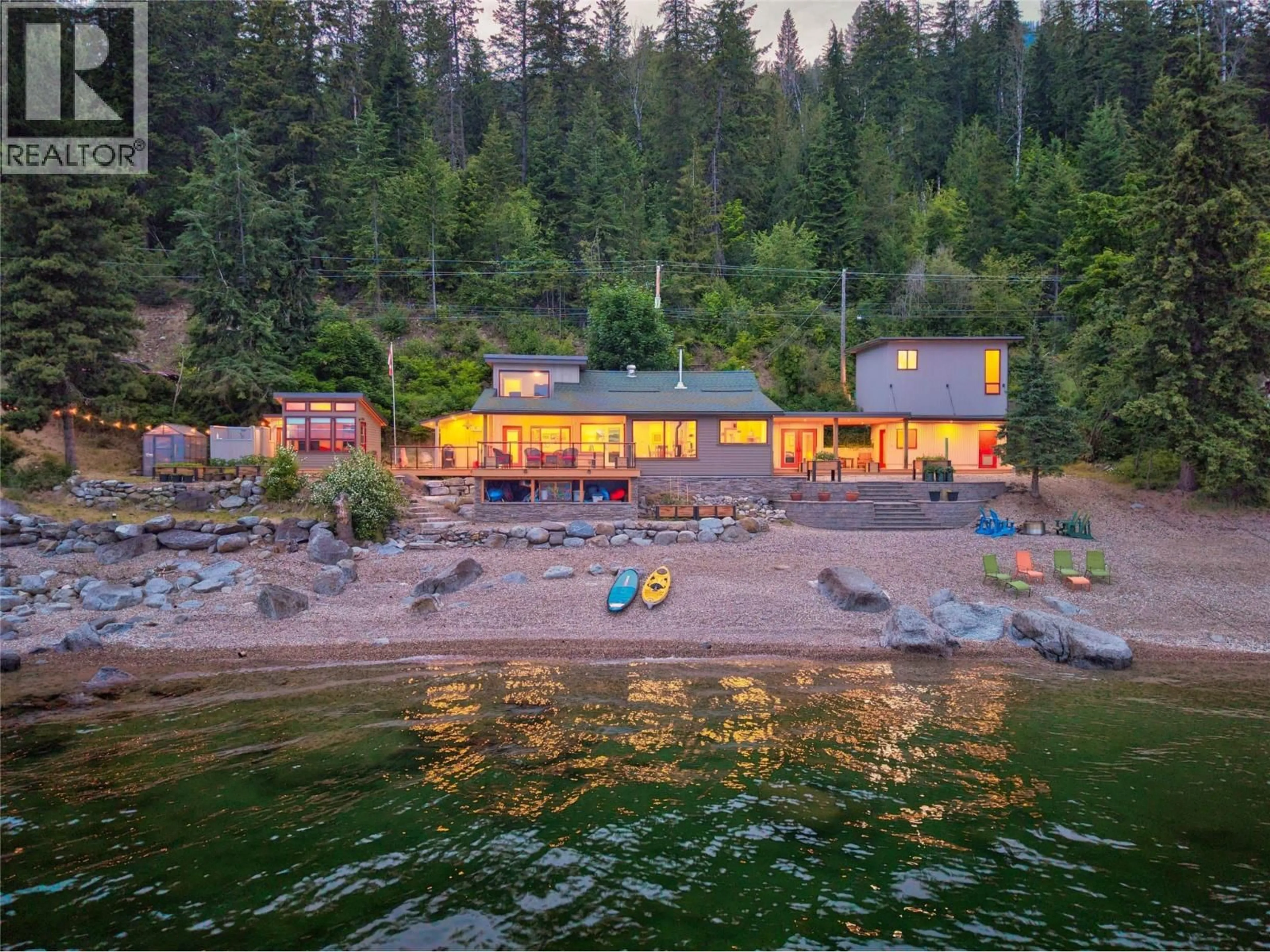 A pic from outside/outdoor area/front of a property/back of a property/a pic from drone, water/lake/river/ocean view for 1726 31 HIGHWAY, Queens Bay British Columbia V0B1M1