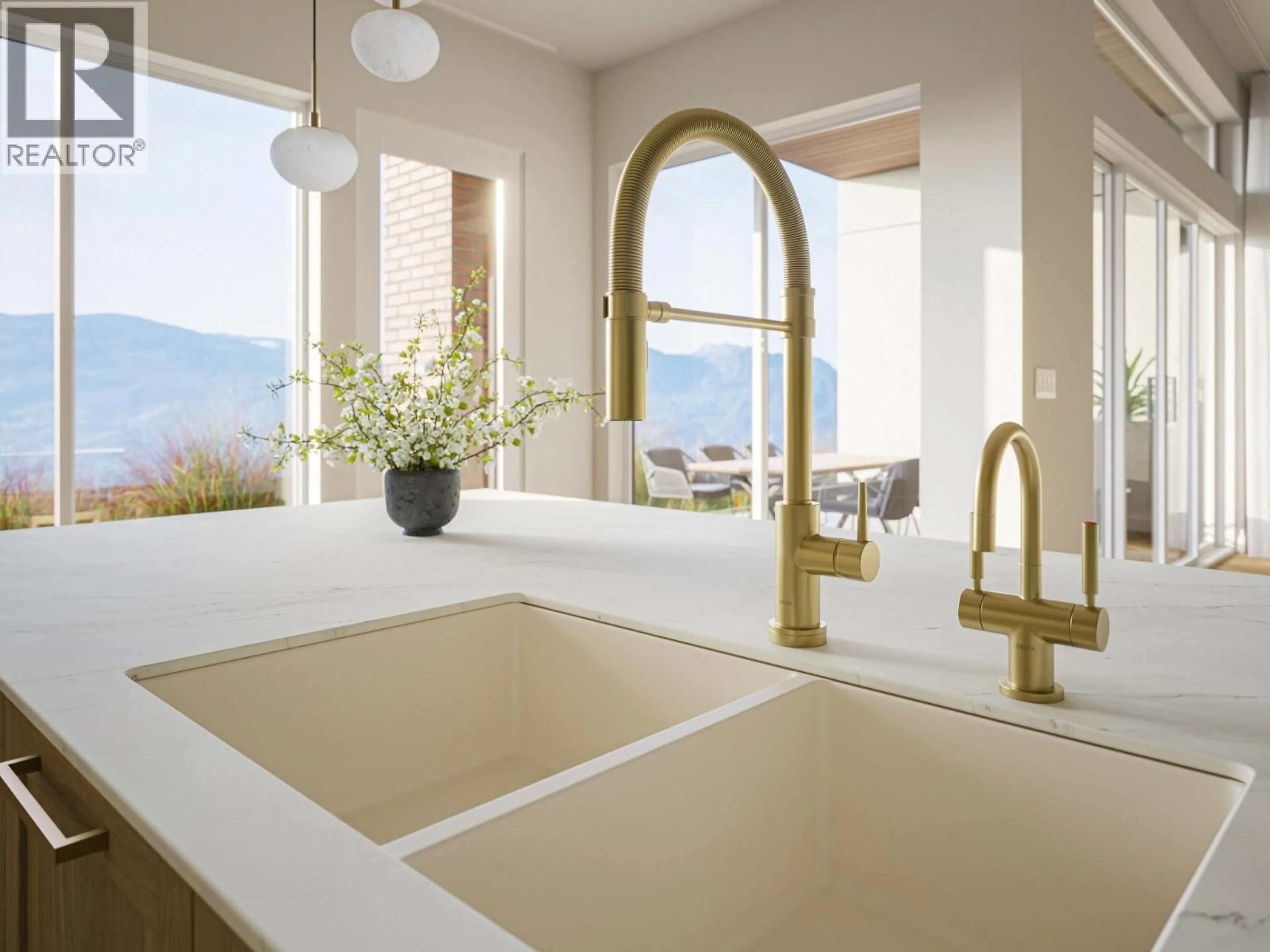 Contemporary kitchen, ceramic/tile floor for 1449 CABERNET WAY, West Kelowna British Columbia V4T3H9