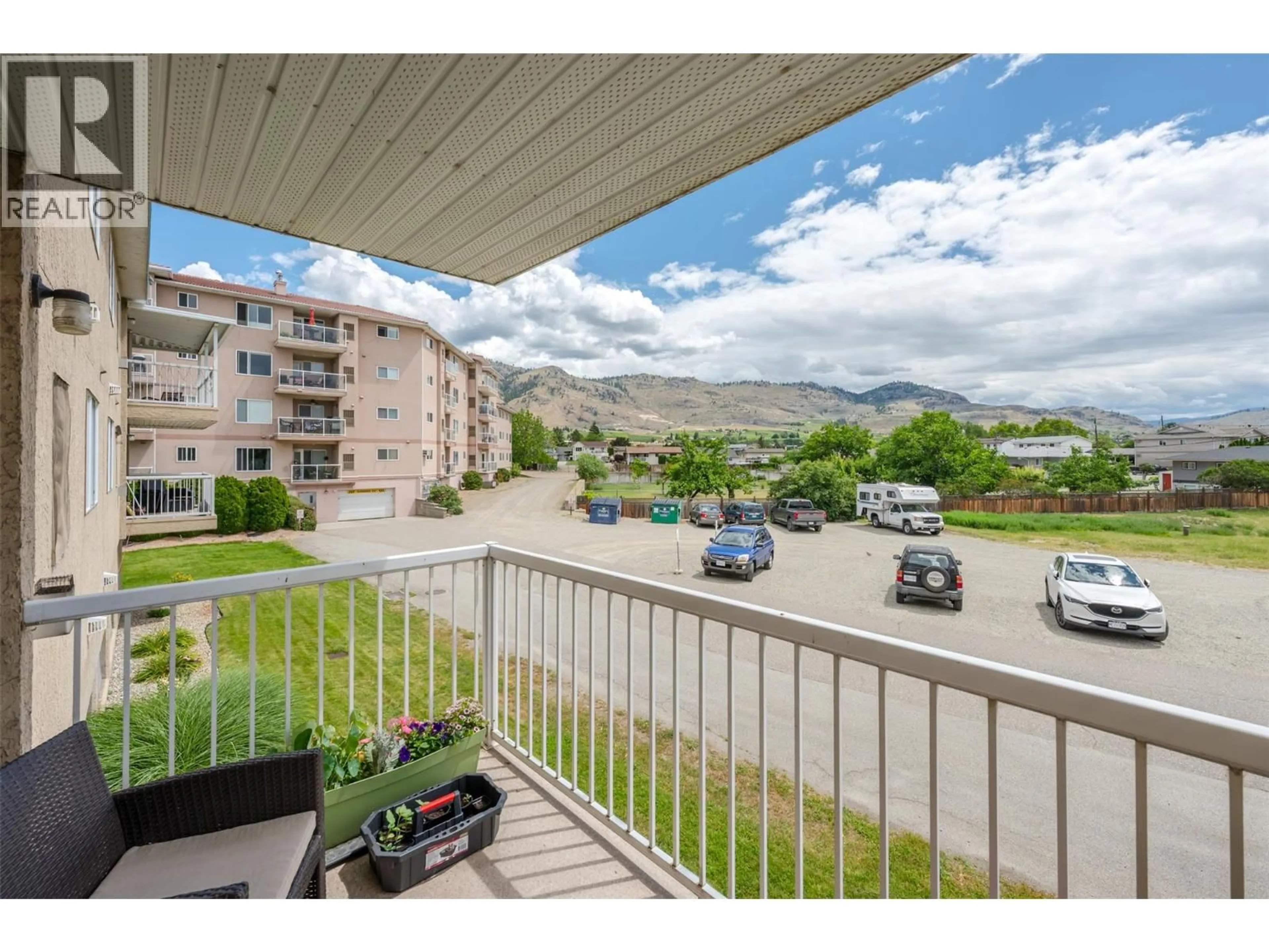 Balcony in the apartment, mountain view for 5 - 6801 COTTONWOOD DRIVE, Osoyoos British Columbia V0H1V3