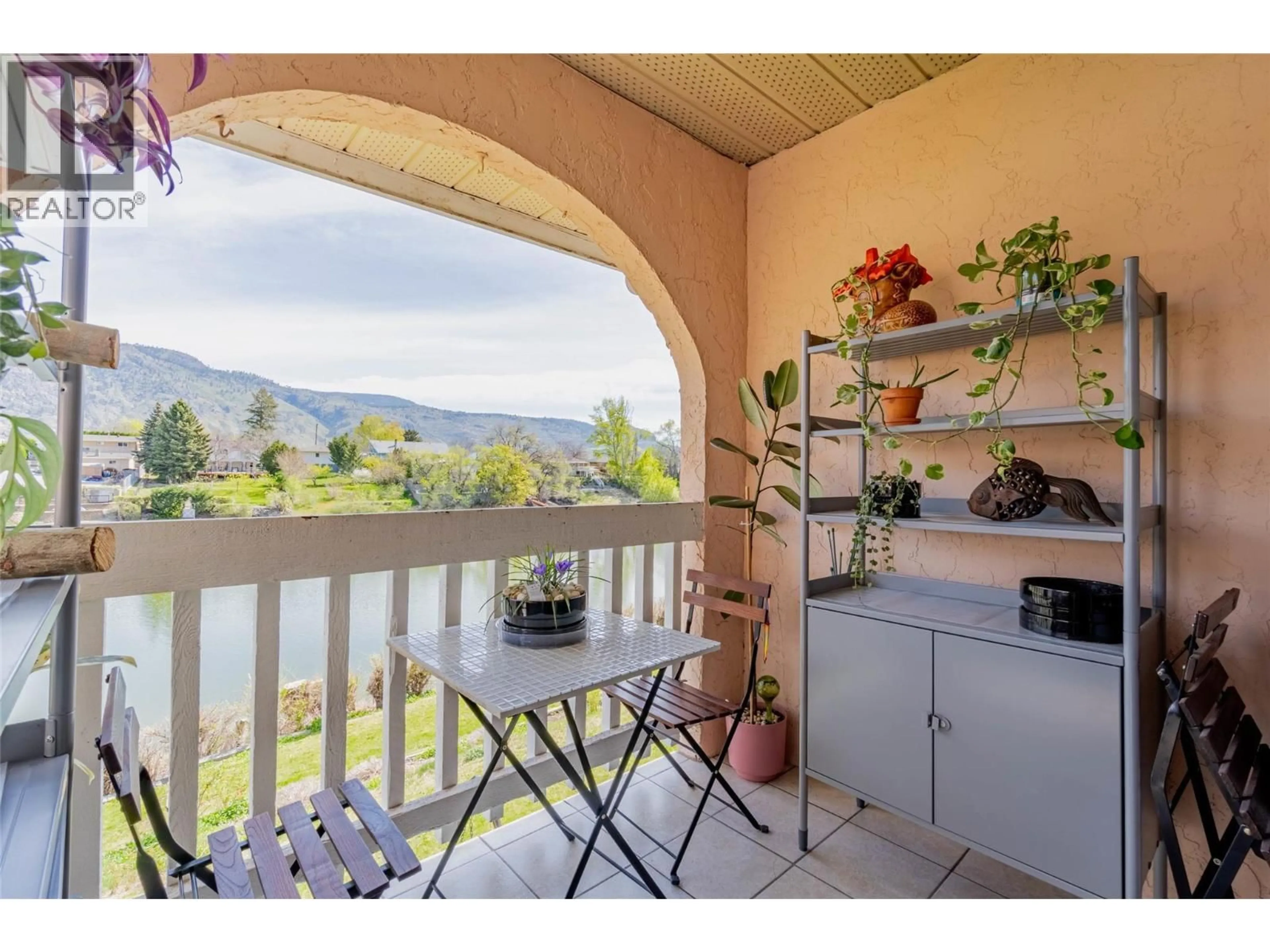 Balcony in the apartment, water/lake/river/ocean view for 8029 VEDETTE DRIVE, Osoyoos British Columbia V0H1V2