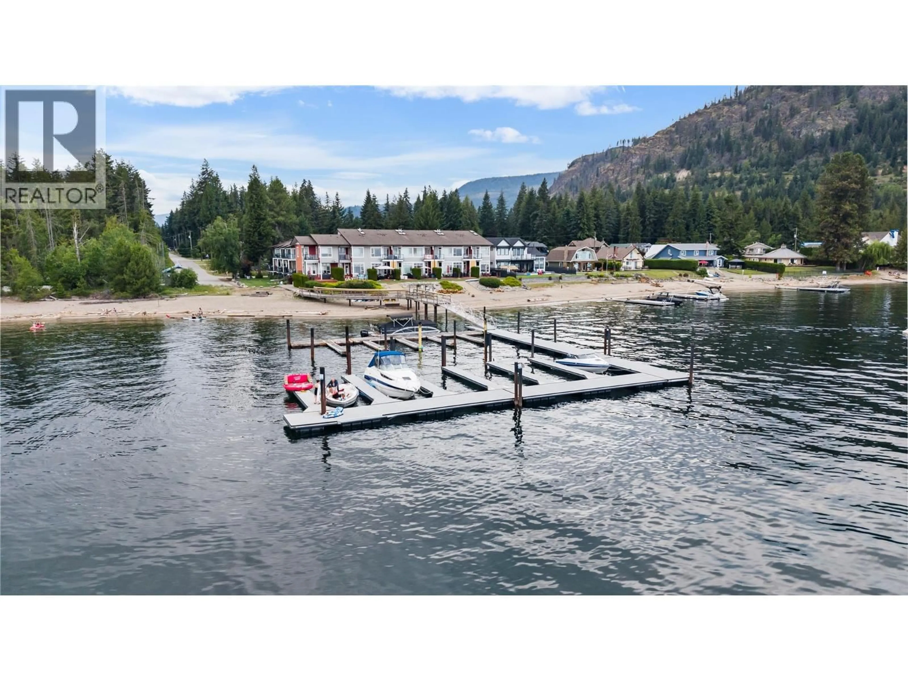 A pic from outside/outdoor area/front of a property/back of a property/a pic from drone, water/lake/river/ocean view for 2 - 1294 DEODAR ROAD, Scotch Creek British Columbia V0E1M5