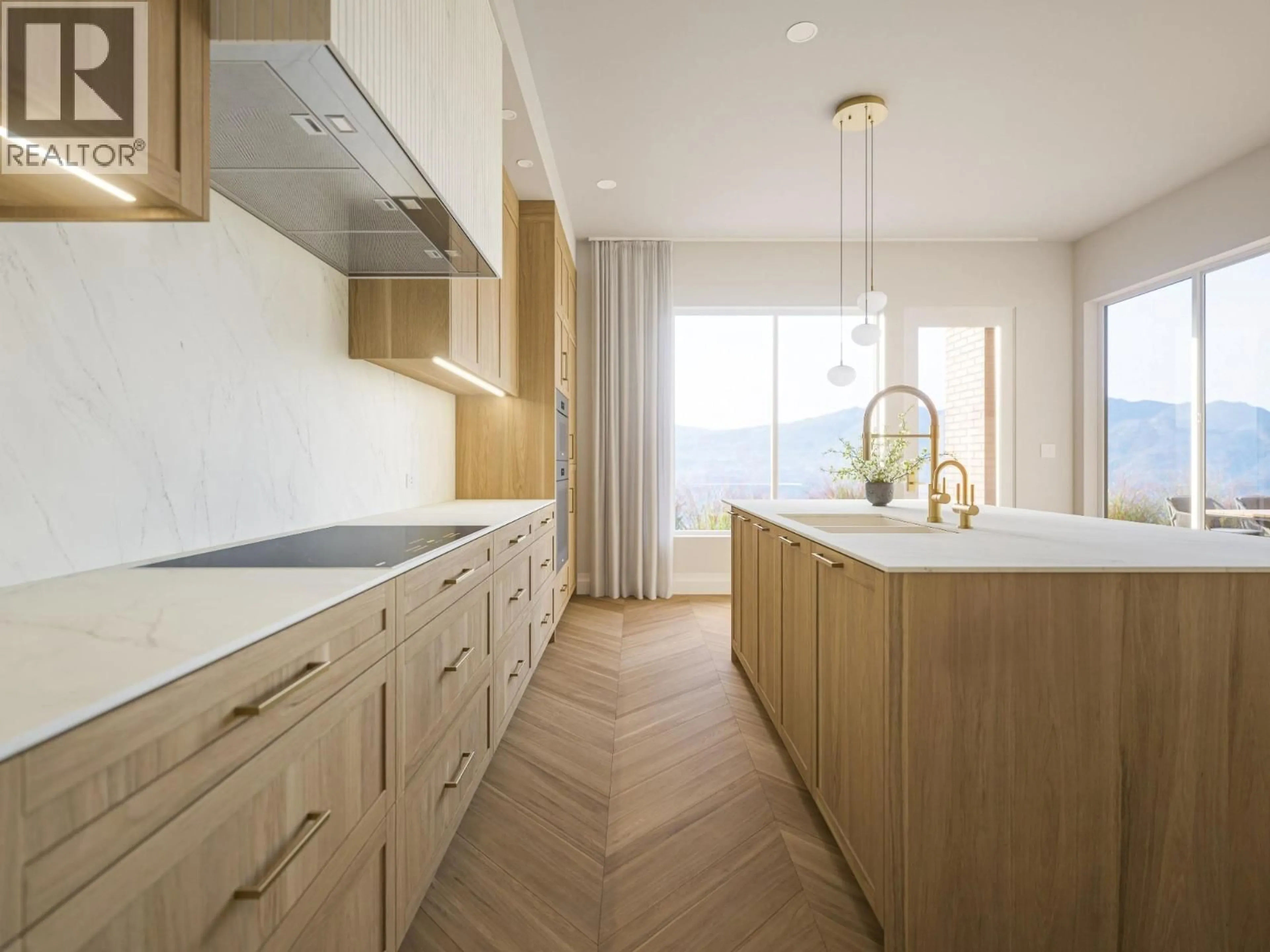 Contemporary kitchen, wood/laminate floor for 1453 CABERNET WAY, West Kelowna British Columbia V4T3H9