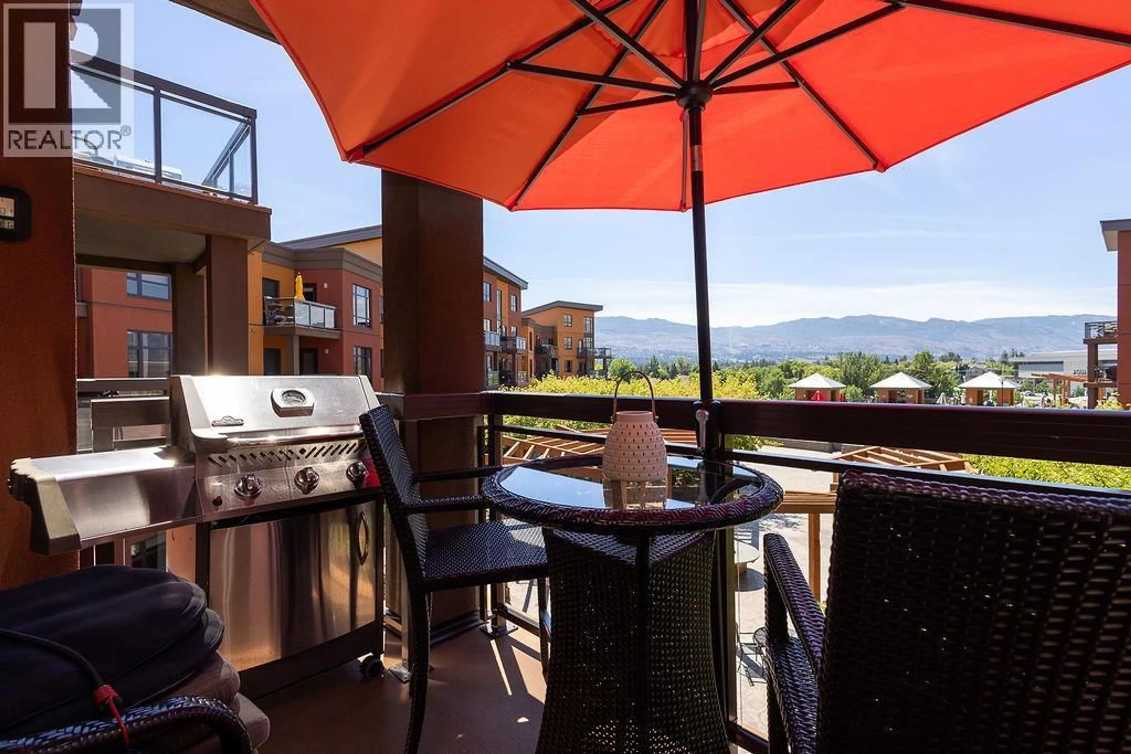Patio, mountain view for 523 - 654 COOK ROAD, Kelowna British Columbia V1W3G7