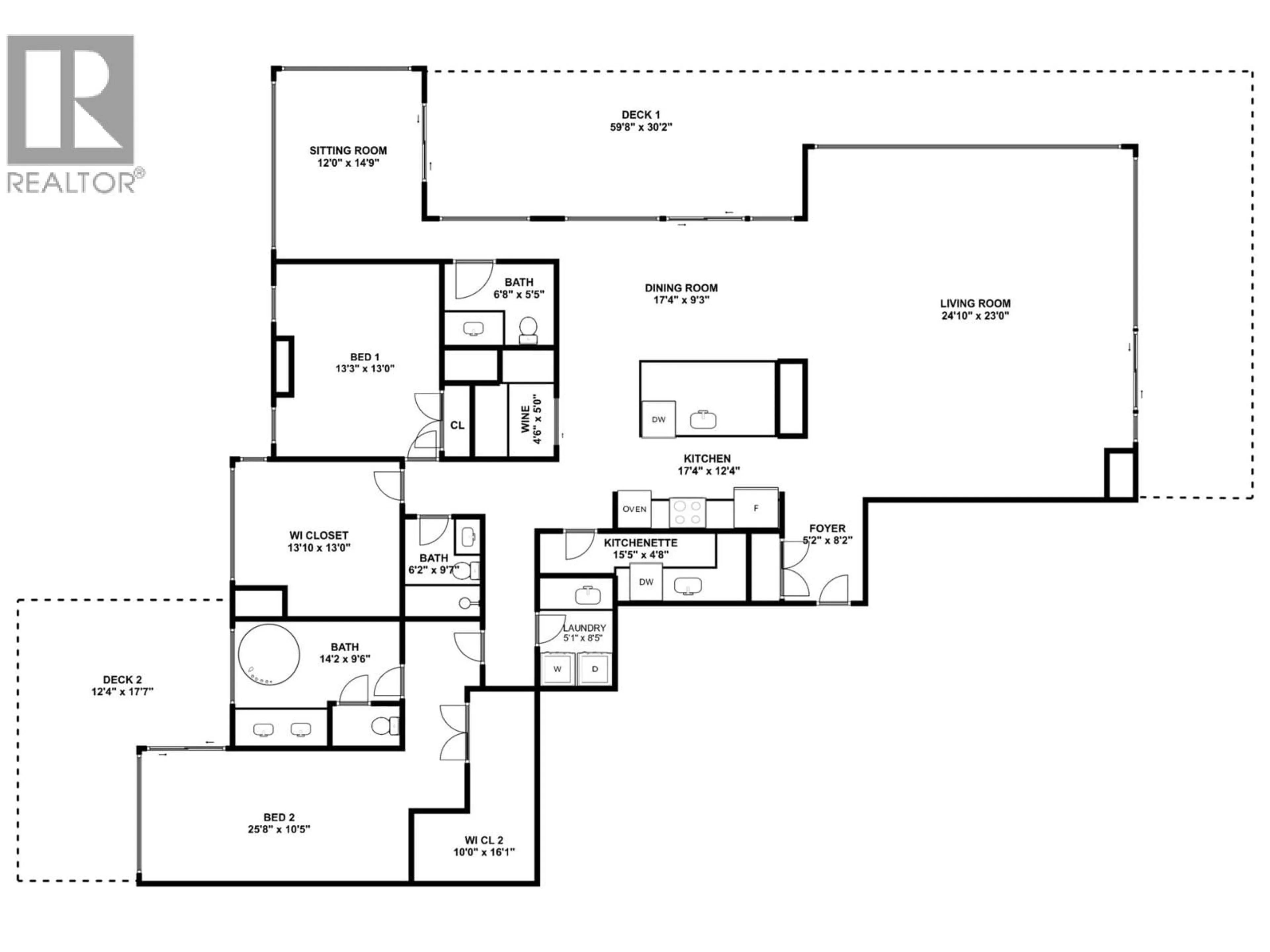 Floor plan for 3501 - 1191 SUNSET DRIVE, Kelowna British Columbia V1Y0J4