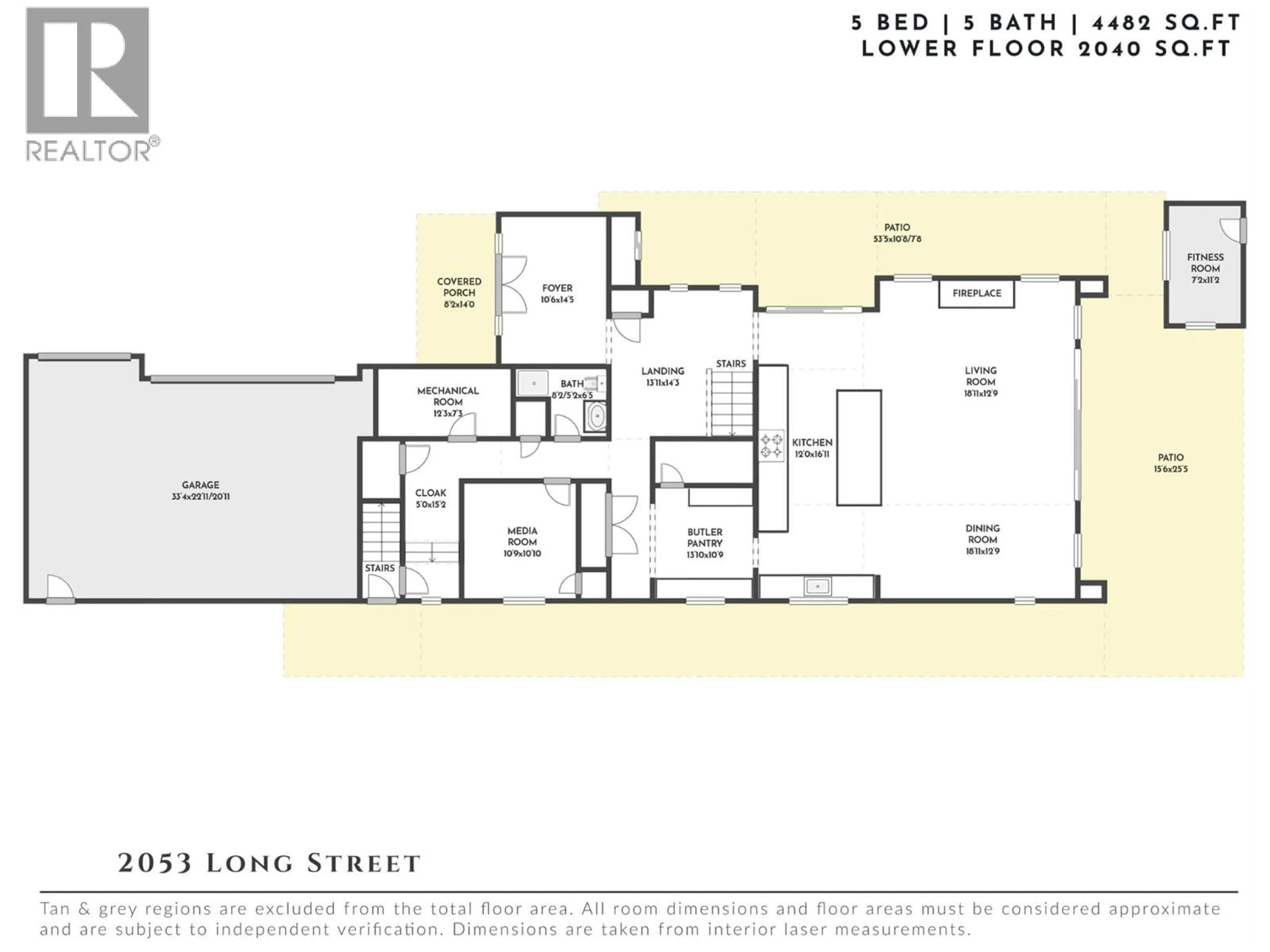 Floor plan for 2053 LONG STREET, Kelowna British Columbia V1Y1L3