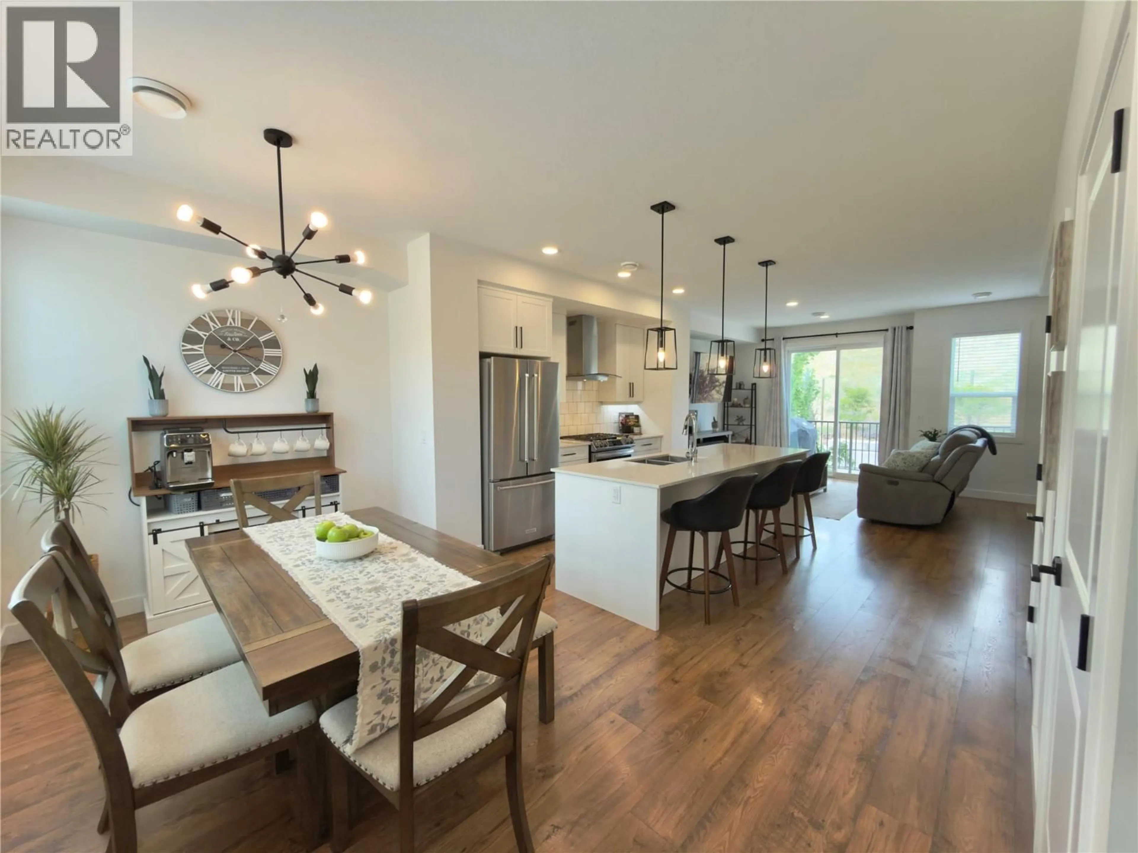 Open concept kitchen, wood/laminate floor for 7 - 12075 OCEOLA ROAD, Lake Country British Columbia V4V0A7