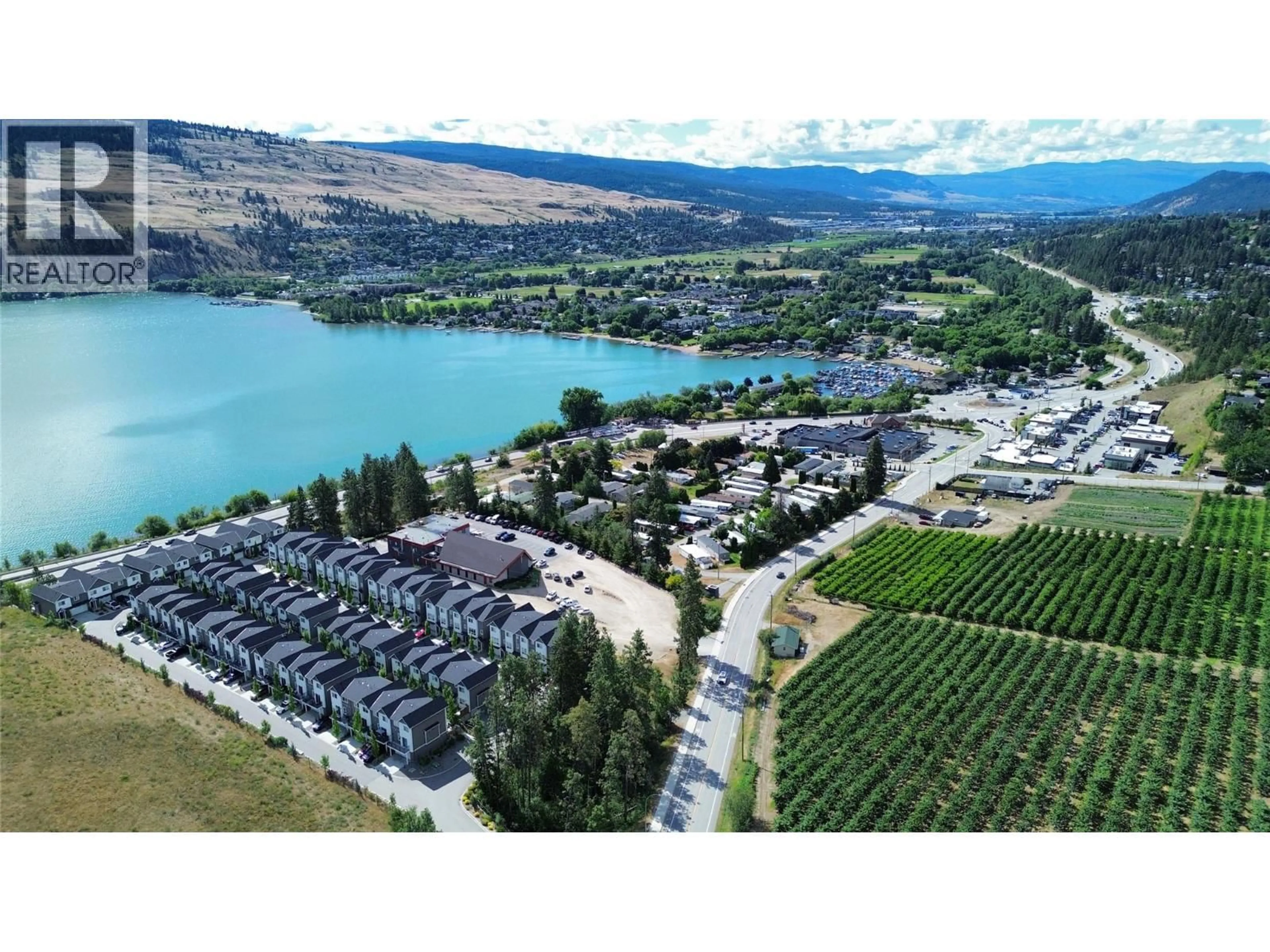 A pic from outside/outdoor area/front of a property/back of a property/a pic from drone, water/lake/river/ocean view for 51 - 12075 OCEOLA ROAD, Lake Country British Columbia V4V0A7