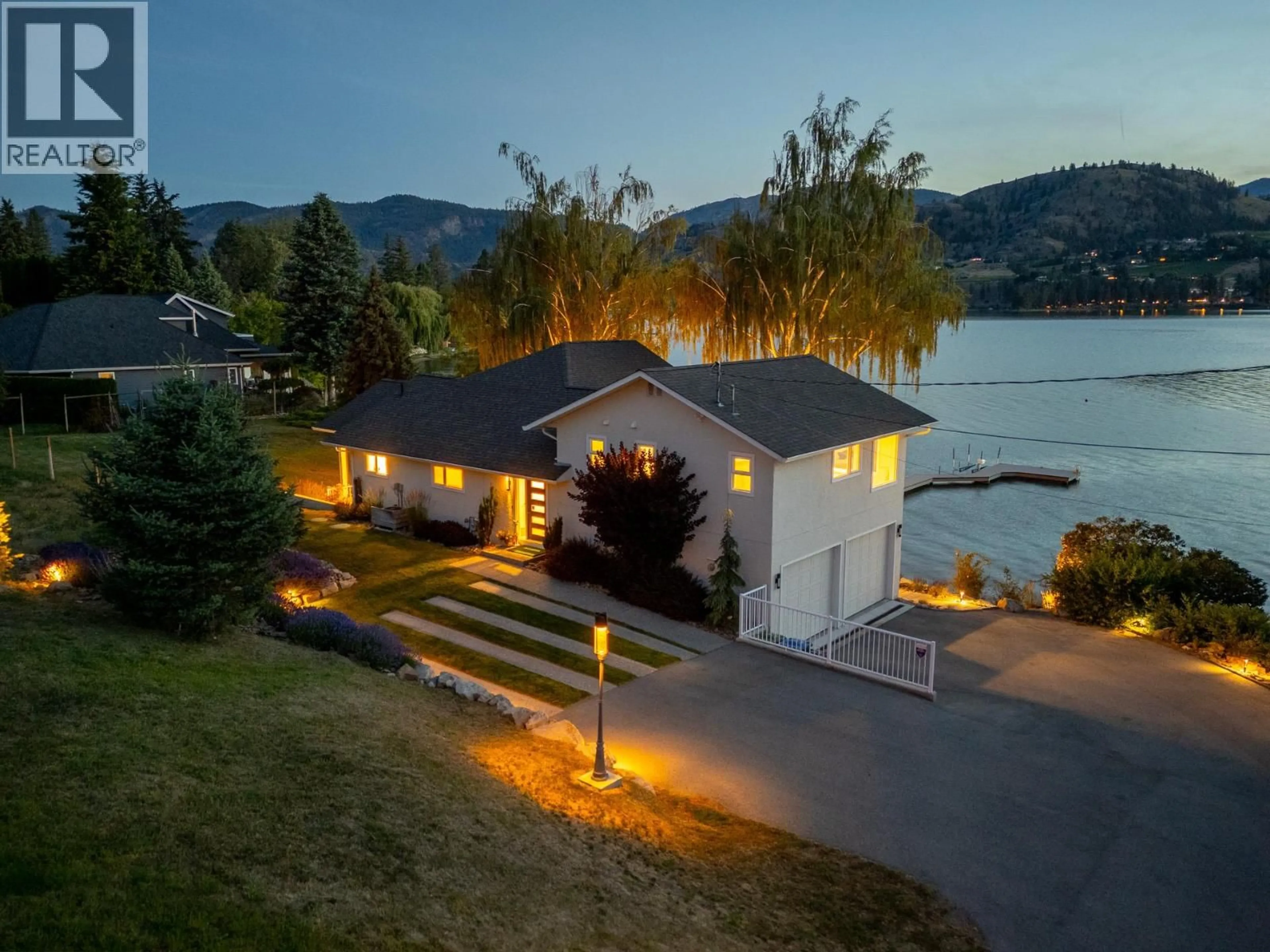 A pic from outside/outdoor area/front of a property/back of a property/a pic from drone, water/lake/river/ocean view for 30 EASTSIDE ROAD, Okanagan Falls British Columbia V0H1R5