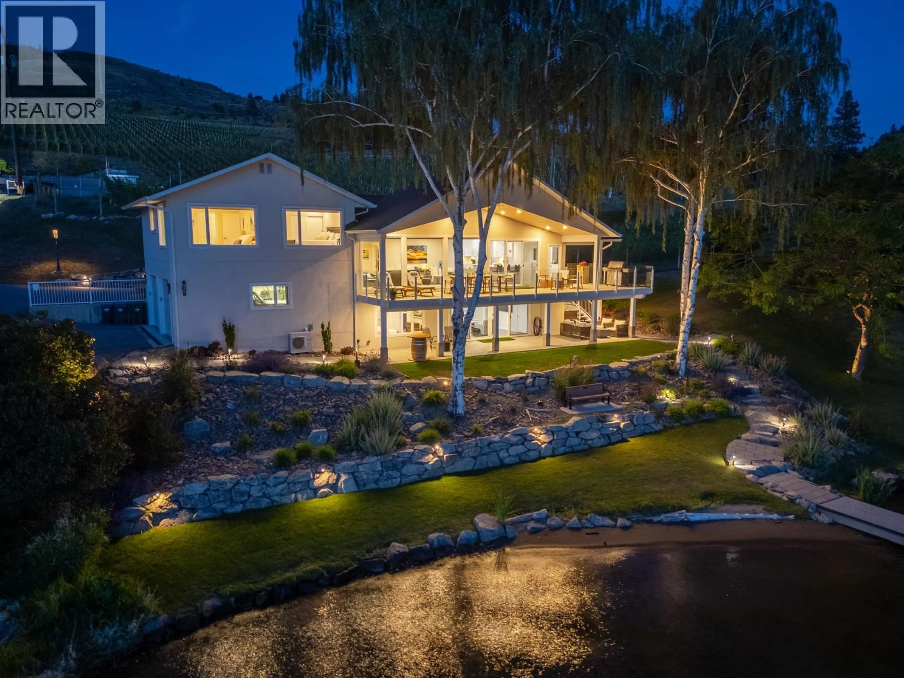 A pic from outside/outdoor area/front of a property/back of a property/a pic from drone, water/lake/river/ocean view for 30 EASTSIDE ROAD, Okanagan Falls British Columbia V0H1R5