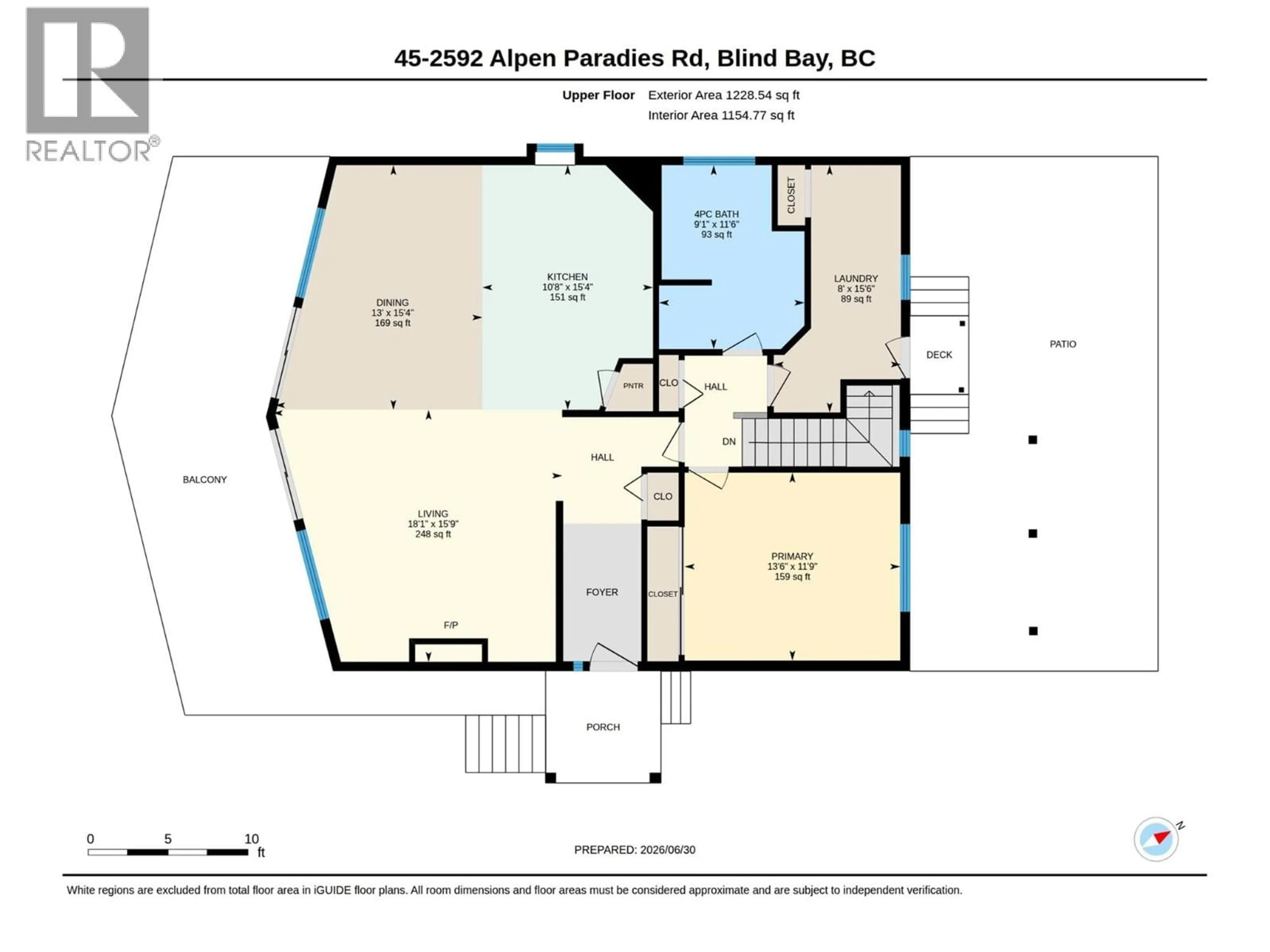 Floor plan for 45 - 2592 ALPEN PARADIES ROAD, Blind Bay British Columbia V0E1H1