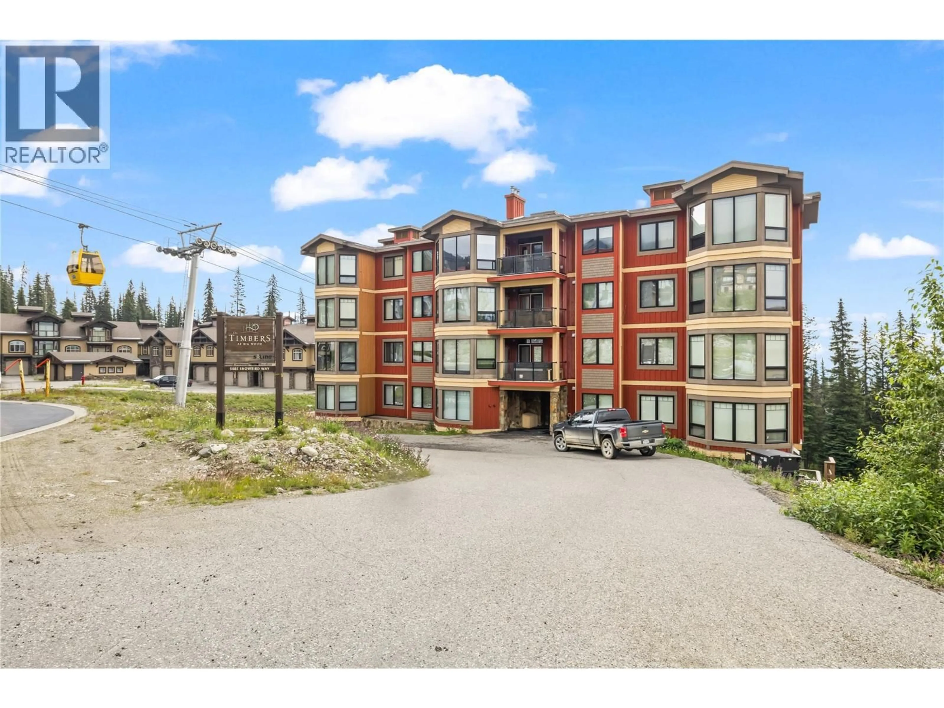 A pic from outside/outdoor area/front of a property/back of a property/a pic from drone, unknown for 101 - 5085 SNOWBIRD WAY, Big White British Columbia V1P1P3