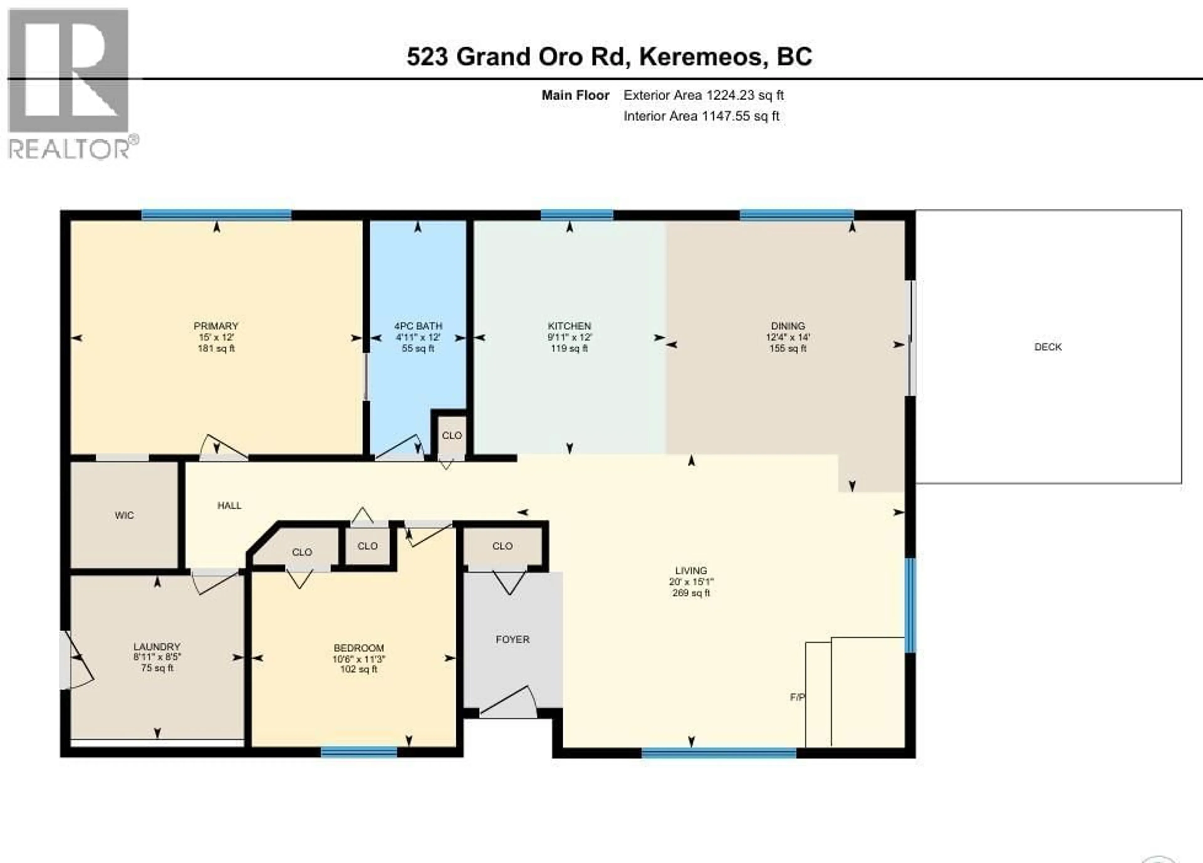 Floor plan for 523 GRAND ORO ROAD, Kaleden British Columbia V0H1K0