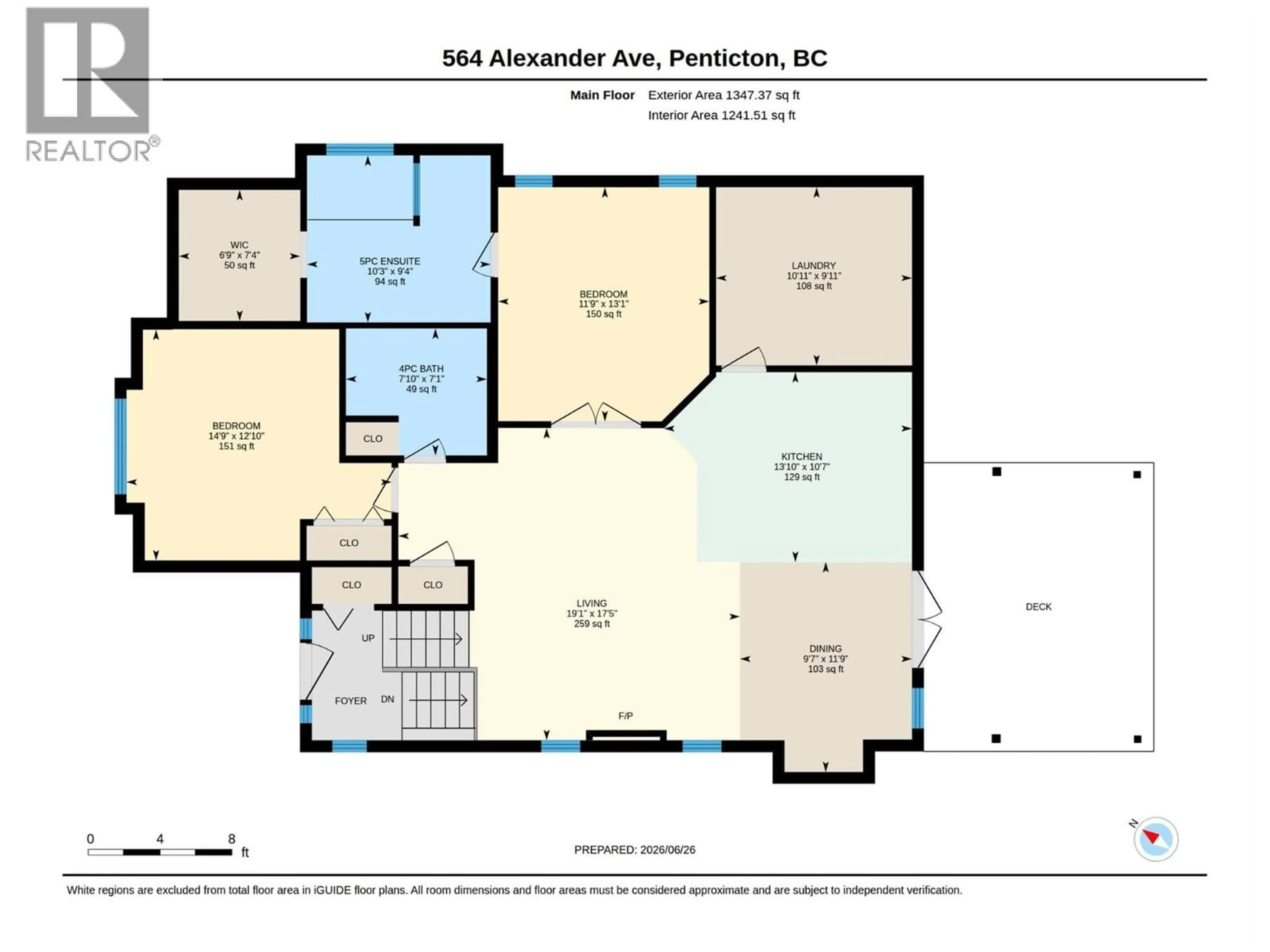 Floor plan for 564 ALEXANDER AVENUE, Penticton British Columbia V2A1E5