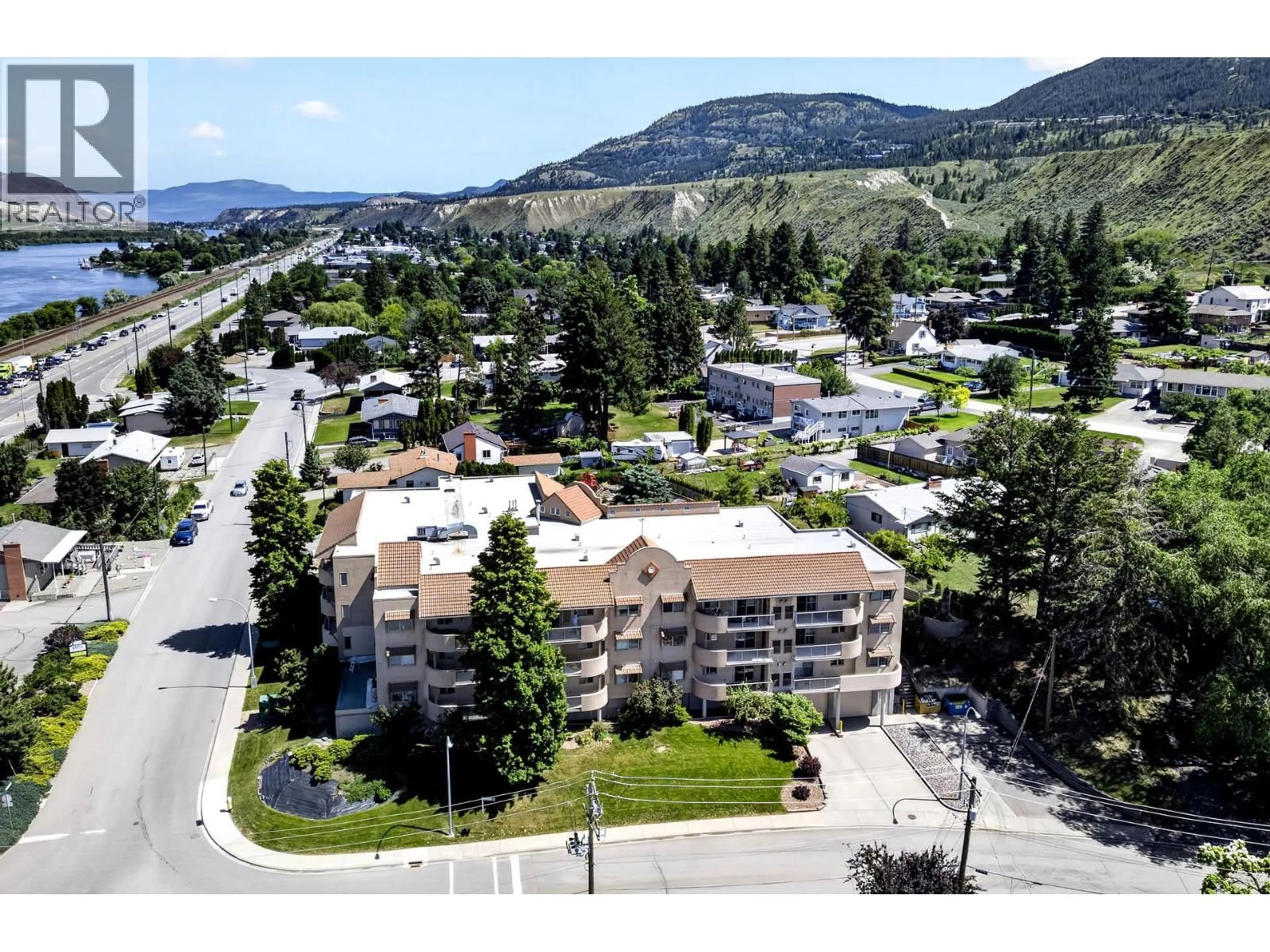 A pic from outside/outdoor area/front of a property/back of a property/a pic from drone, mountain view for 210 - 2169 FLAMINGO ROAD, Kamloops British Columbia V2C4J8