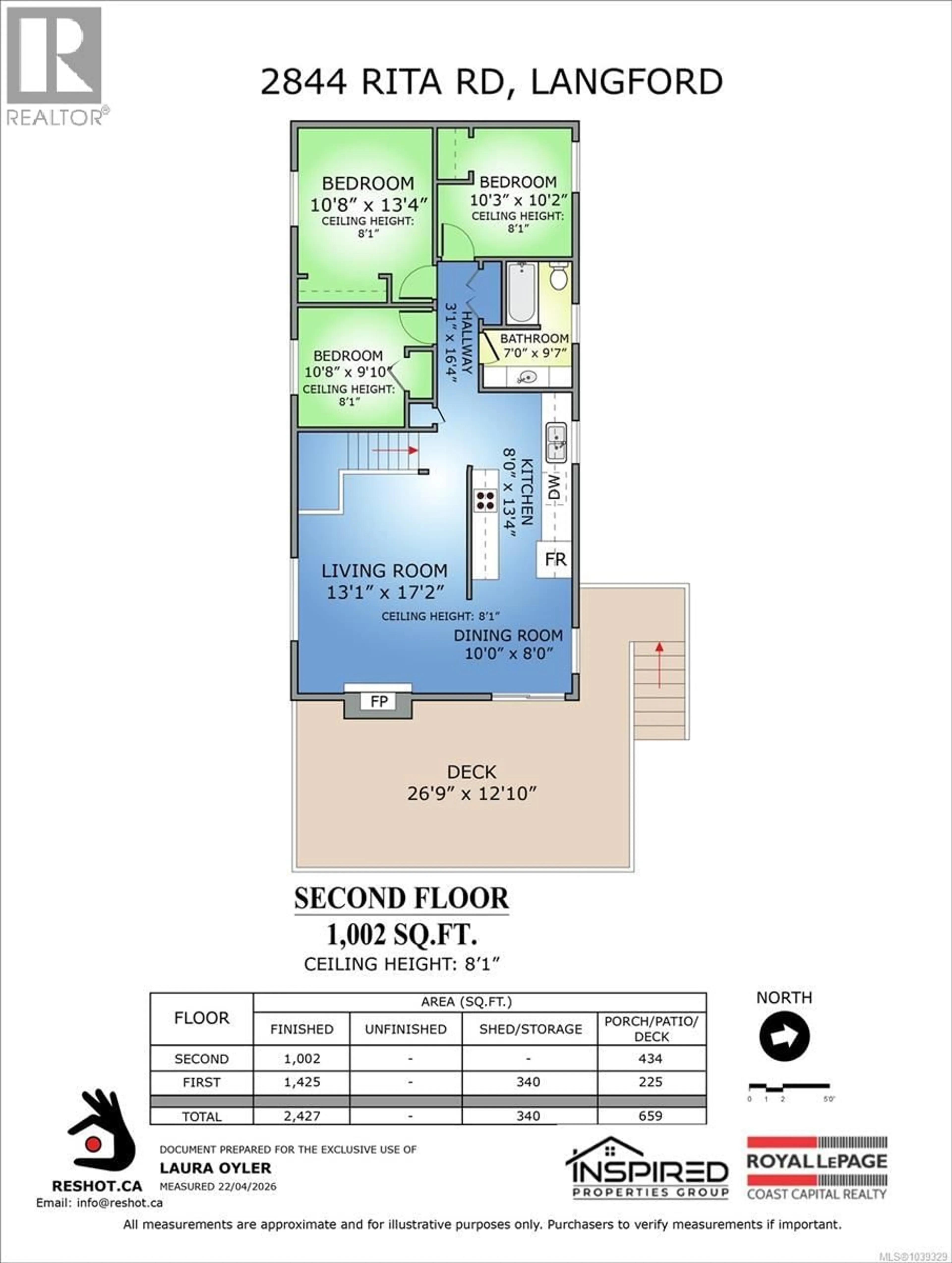 Floor plan for 2844 RITA ROAD, Langford British Columbia V9B4A1