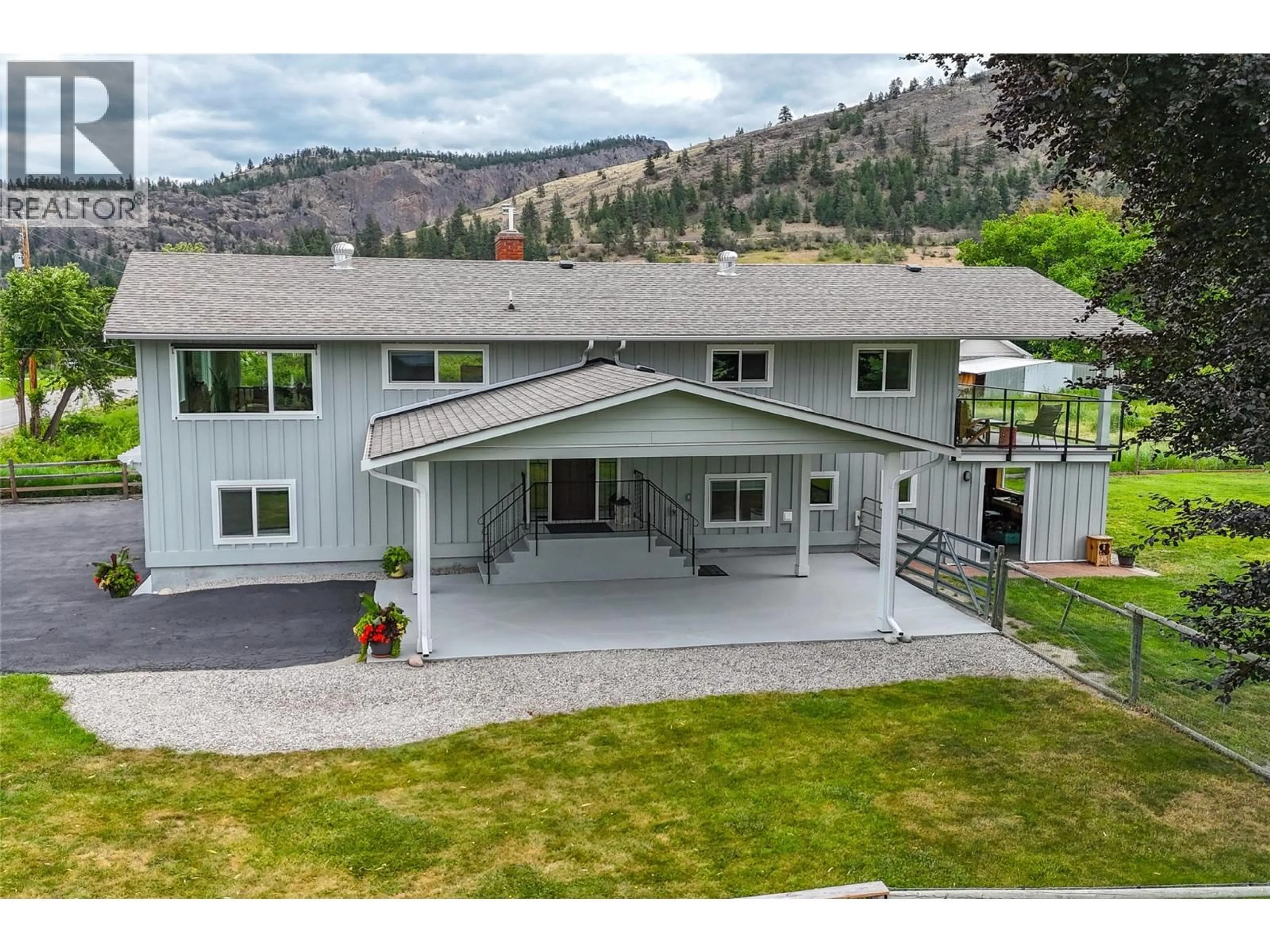 A pic from outside/outdoor area/front of a property/back of a property/a pic from drone, mountain view for 12509 DALE MEADOWS ROAD, Summerland British Columbia V0H1Z8