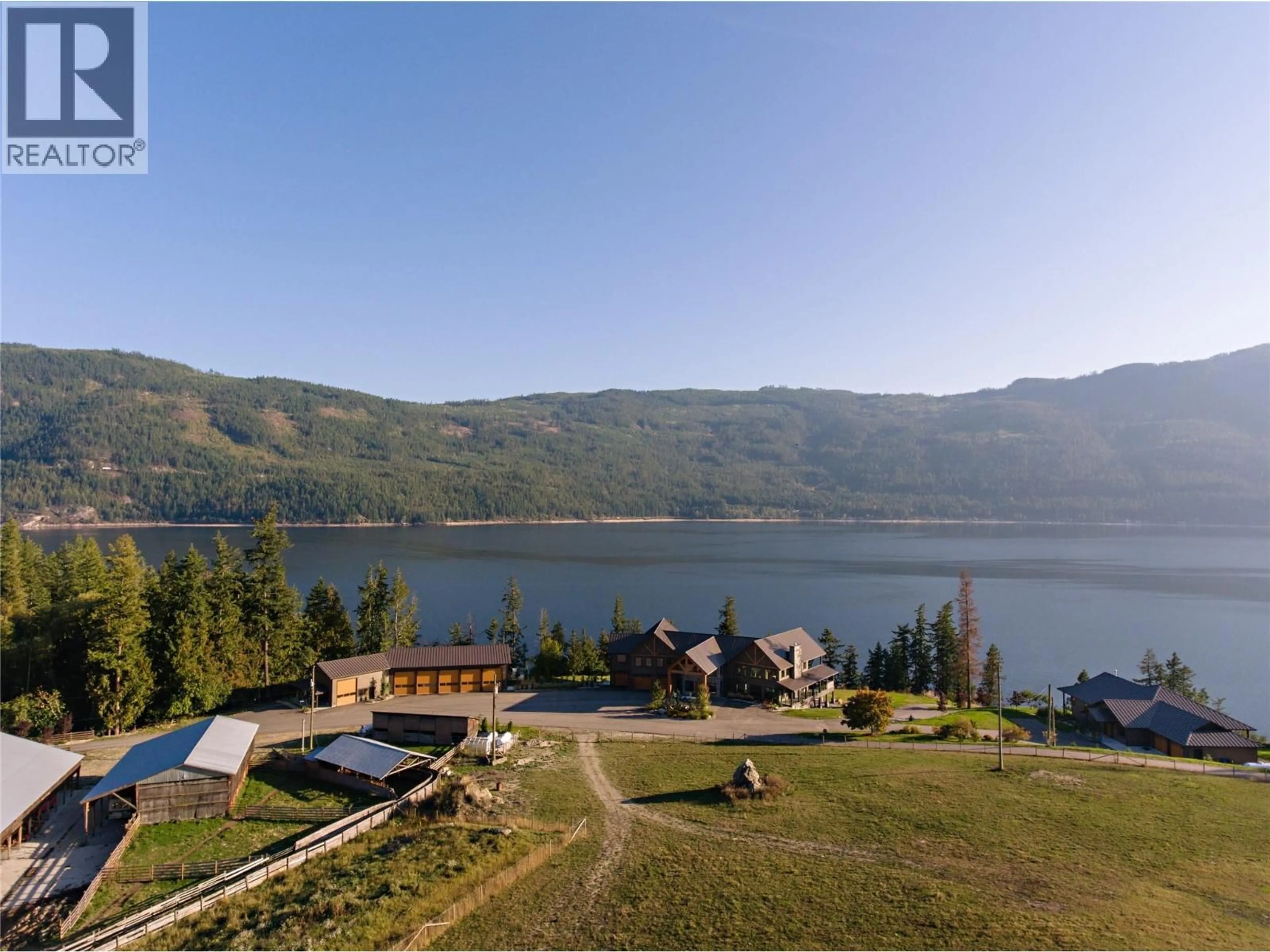 A pic from outside/outdoor area/front of a property/back of a property/a pic from drone, water/lake/river/ocean view for 6525 WORRALL ROAD, Tappen British Columbia V0E2X1