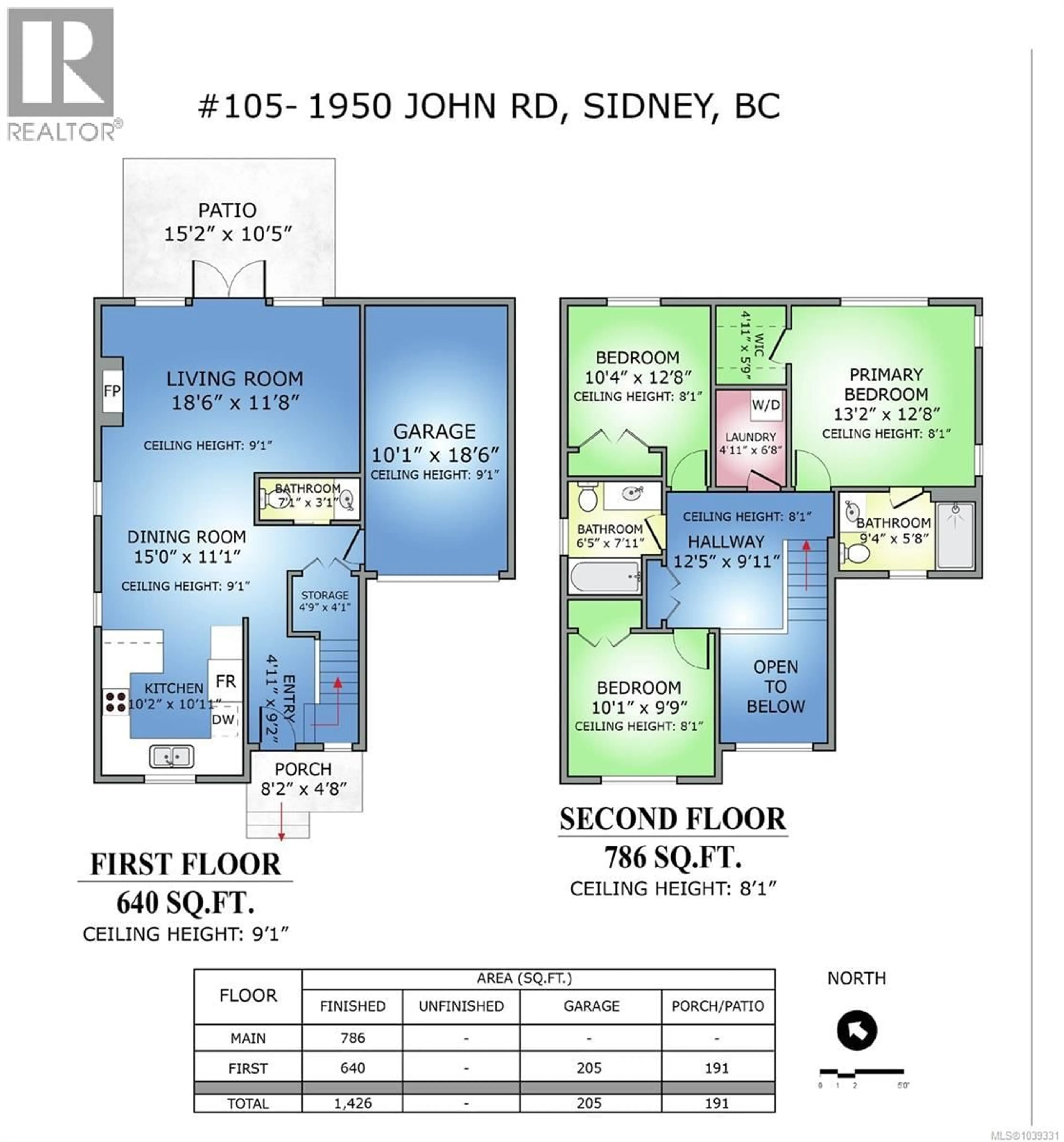 Floor plan for 105 - 1950 JOHN ROAD, North Saanich British Columbia V8L2P9