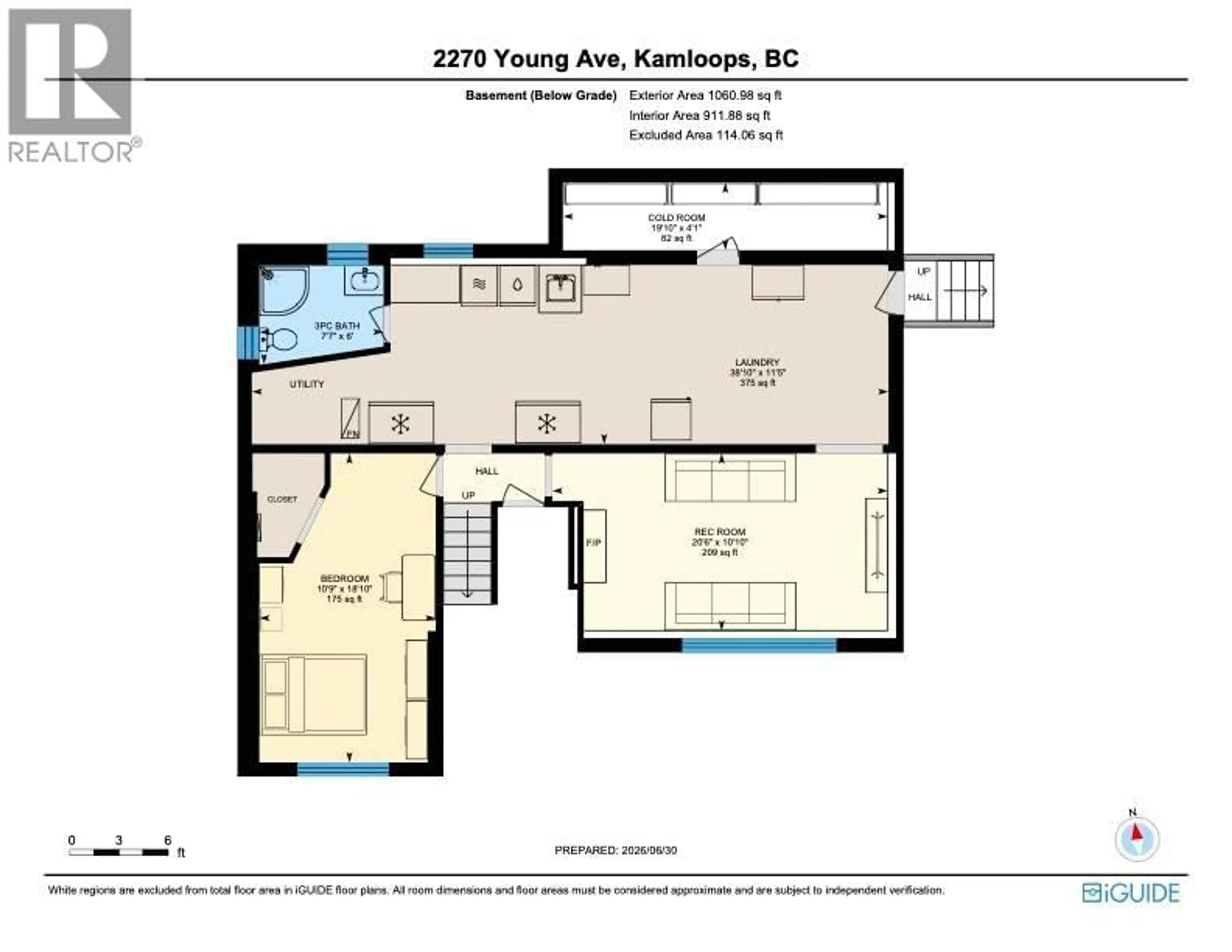 Floor plan for 2270 YOUNG AVENUE, Kamloops British Columbia V2B4M6