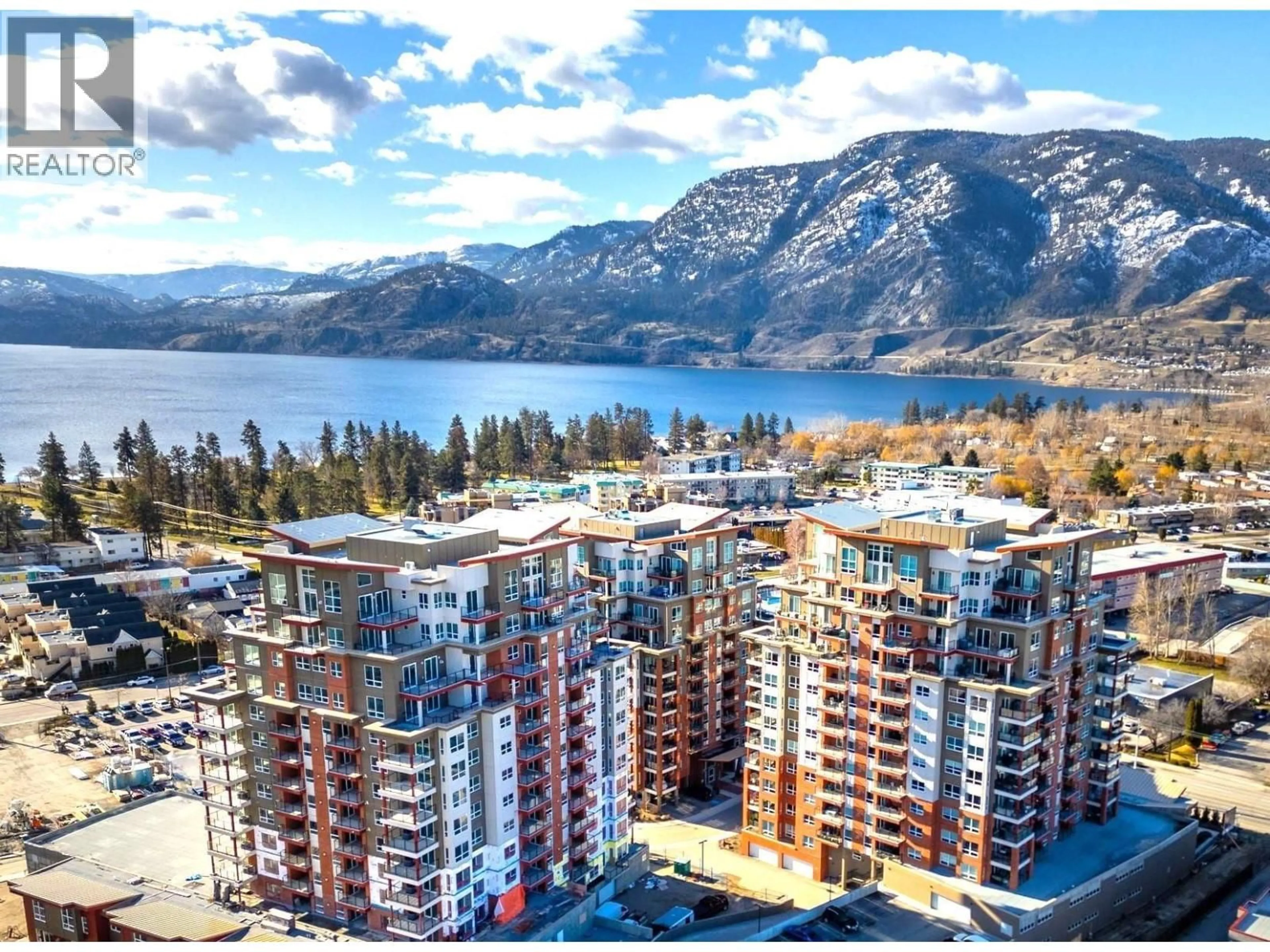 A pic from outside/outdoor area/front of a property/back of a property/a pic from drone, water/lake/river/ocean view for 804 - 3346 SKAHA LAKE ROAD, Penticton British Columbia V2A6G4