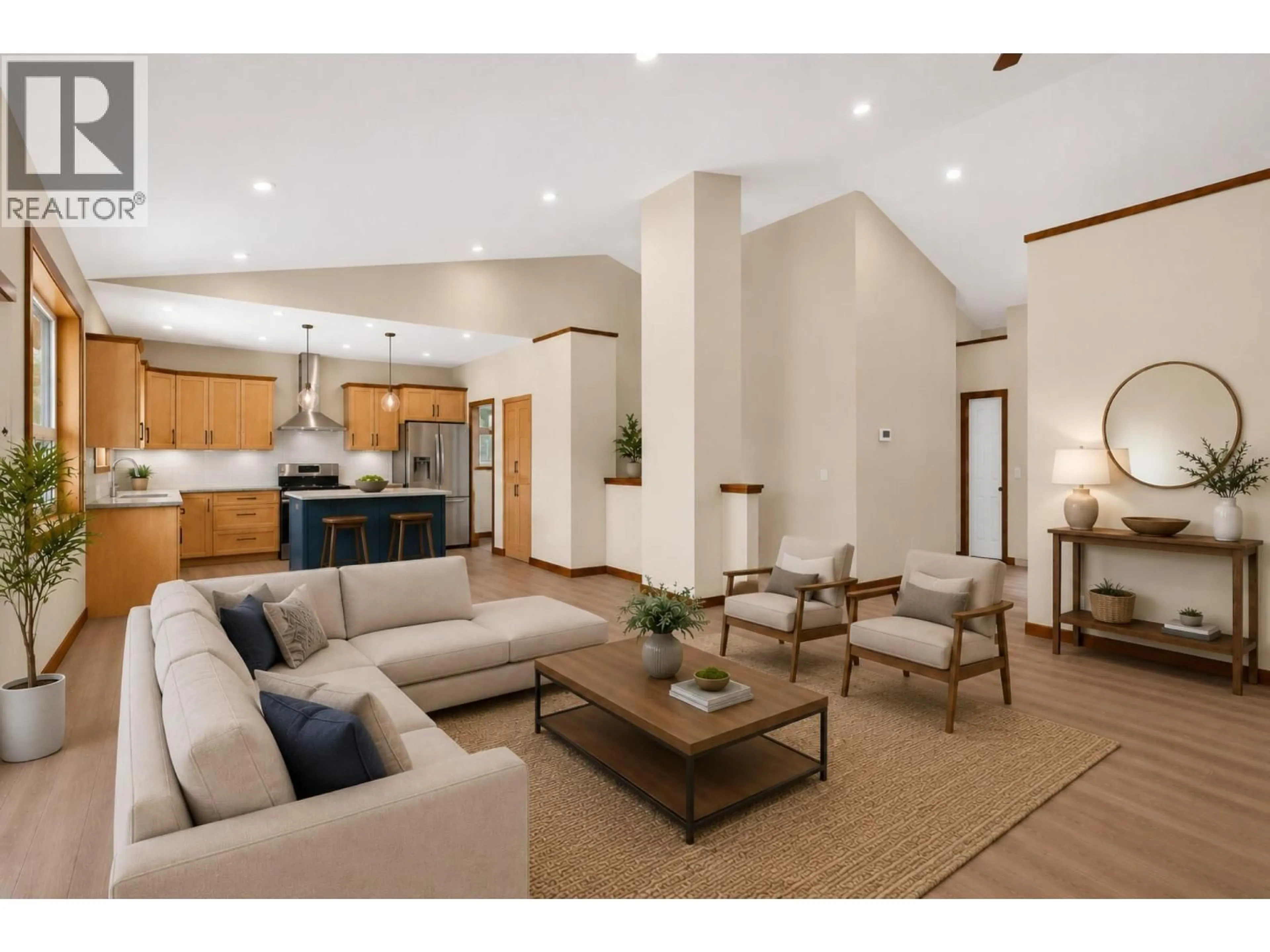Living room with furniture, ceramic/tile floor for 766 BALSAM ROAD, Kelowna British Columbia V1Z3V8