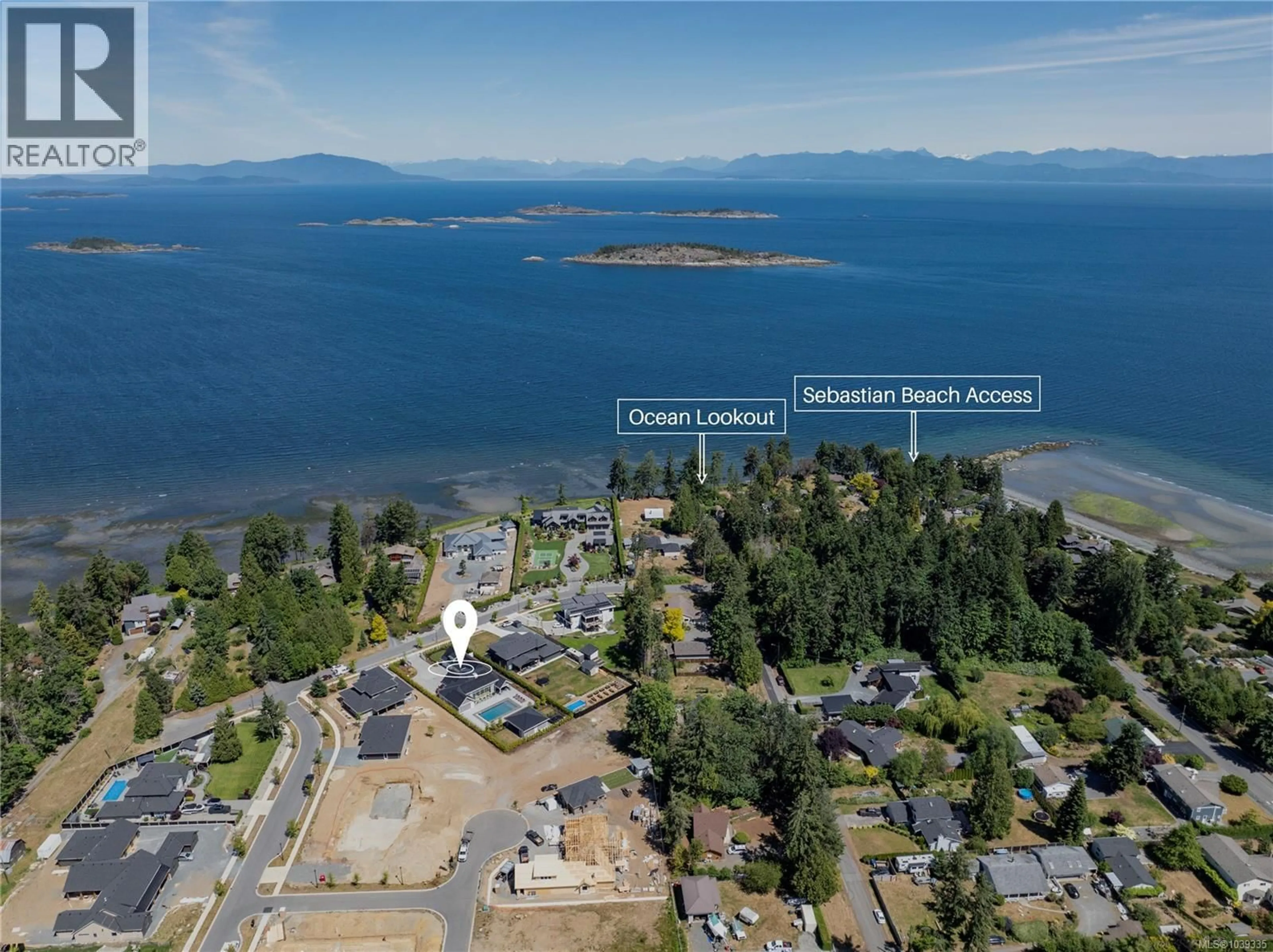 A pic from outside/outdoor area/front of a property/back of a property/a pic from drone, water/lake/river/ocean view for 7399 SUNBURY ROAD, Lantzville British Columbia V0R2H0