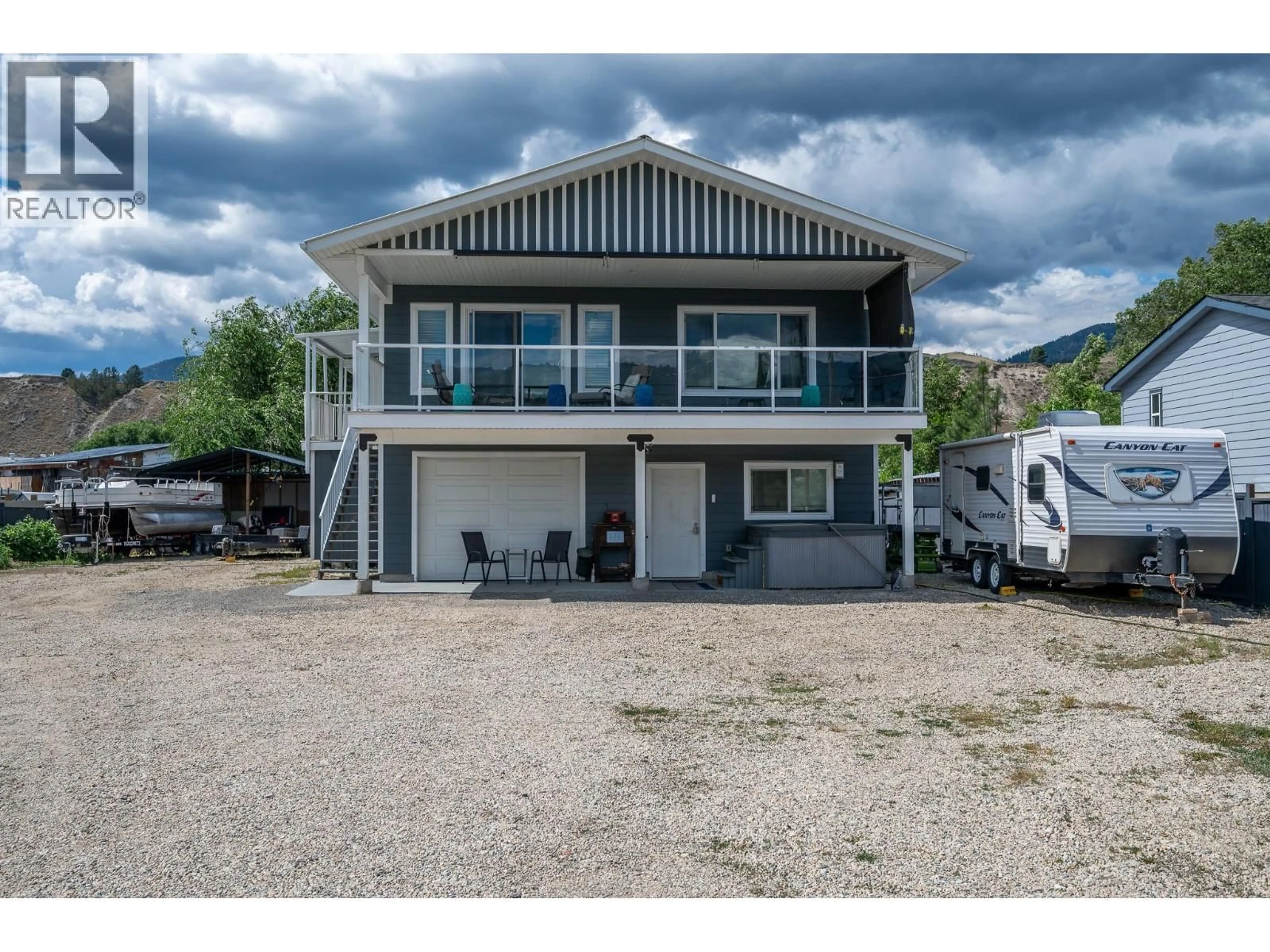 Home with vinyl exterior material, street for 4953 RIVER ROAD, Pritchard British Columbia V0E2P0