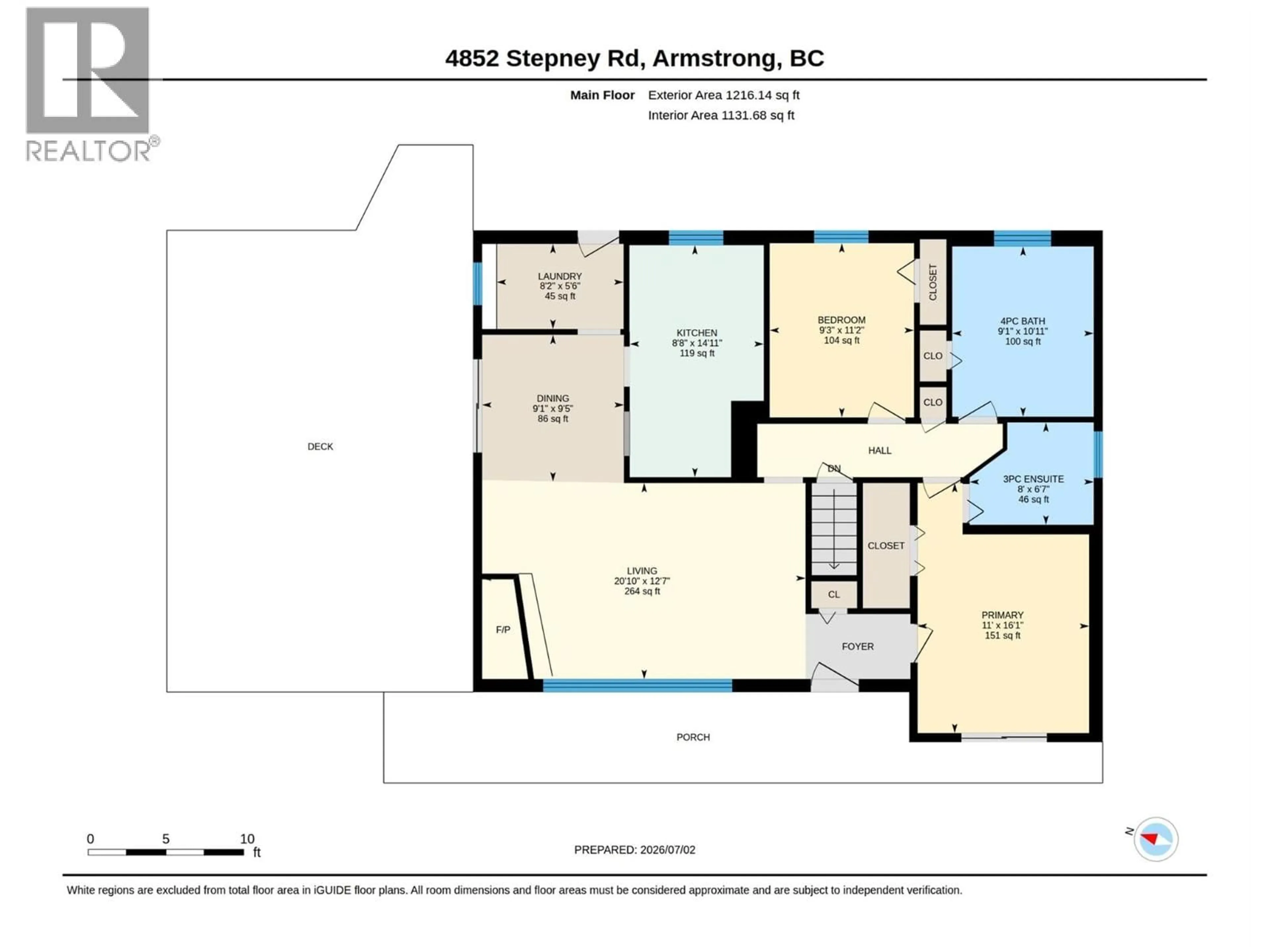 Floor plan for 4852 STEPNEY ROAD, Spallumcheen British Columbia V0E1B8