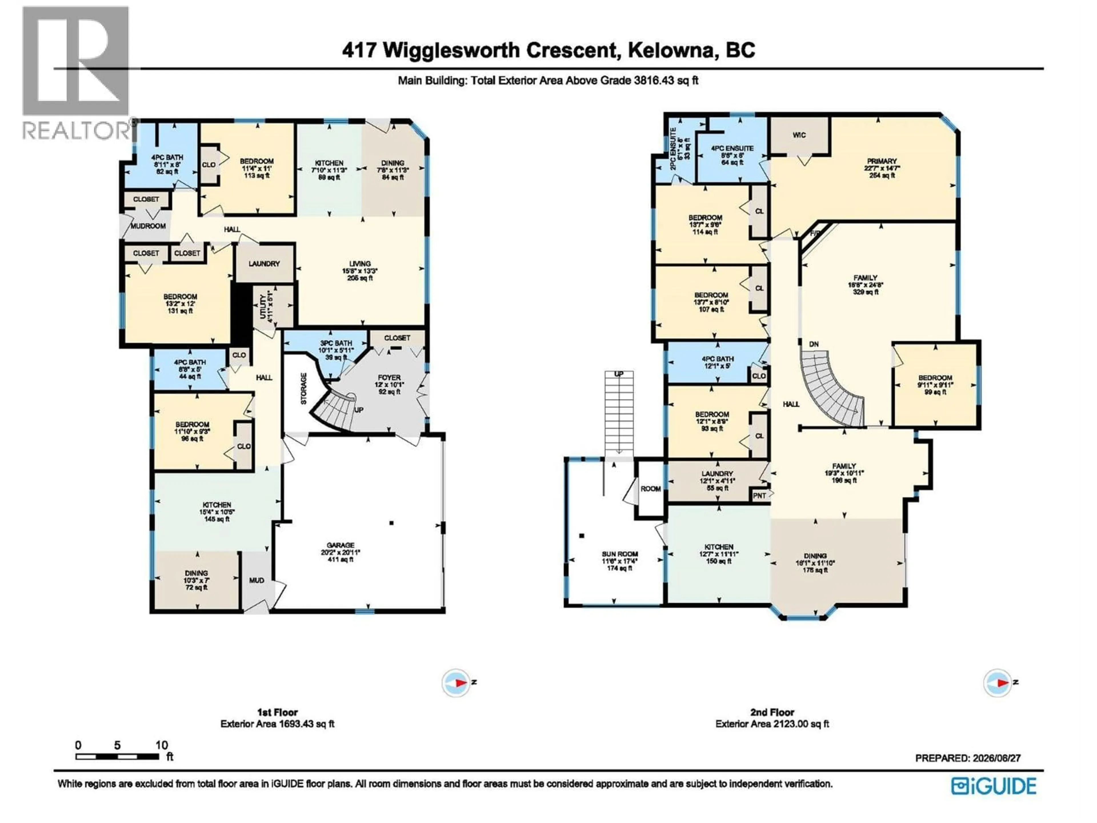 Floor plan for 417 WIGGLESWORTH CRESCENT, Kelowna British Columbia V1X7N3