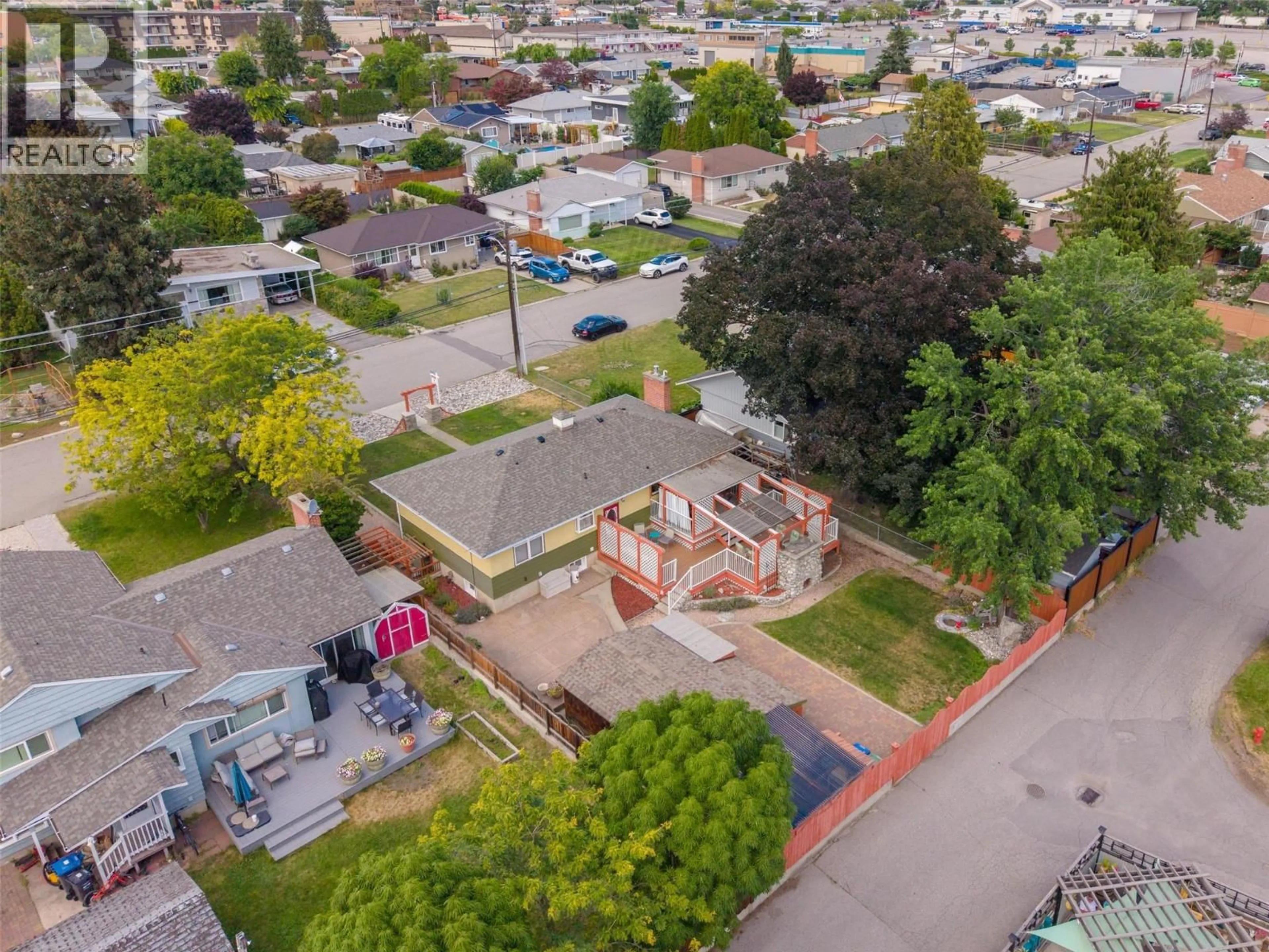 A pic from outside/outdoor area/front of a property/back of a property/a pic from drone, city buildings view from balcony for 76 HUTH AVENUE, Penticton British Columbia V2A2Z8