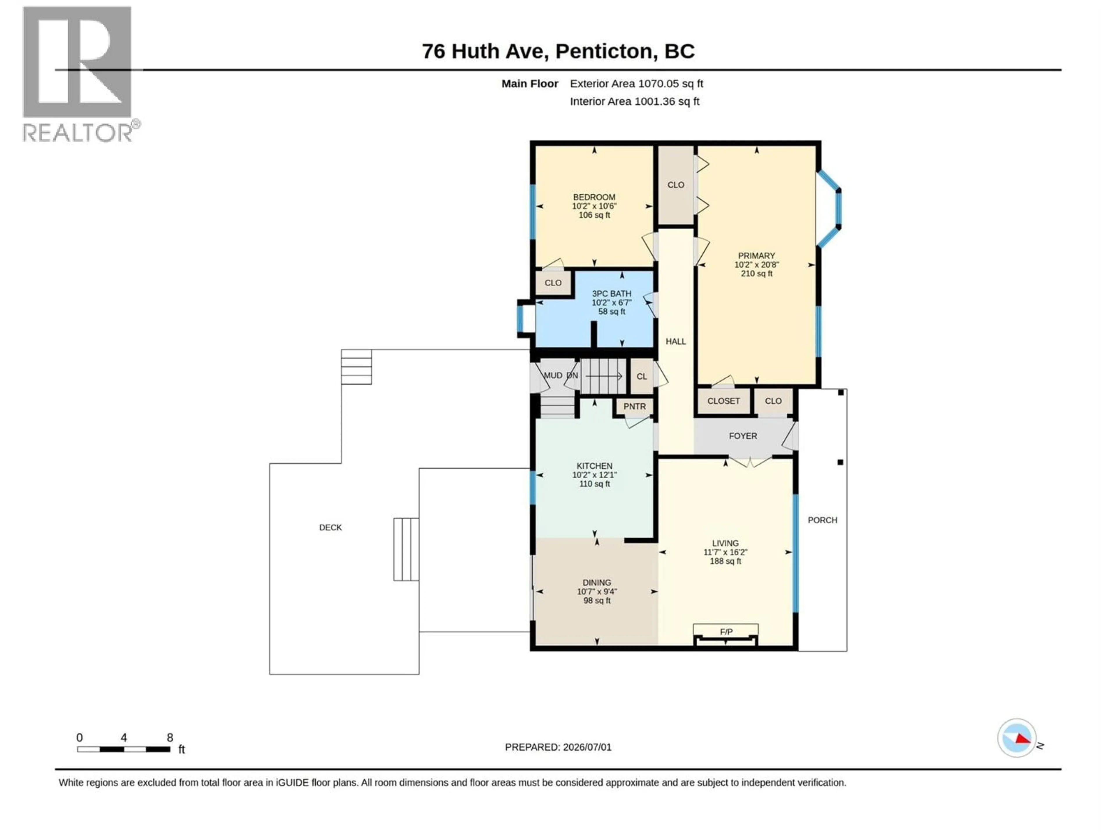Floor plan for 76 HUTH AVENUE, Penticton British Columbia V2A2Z8