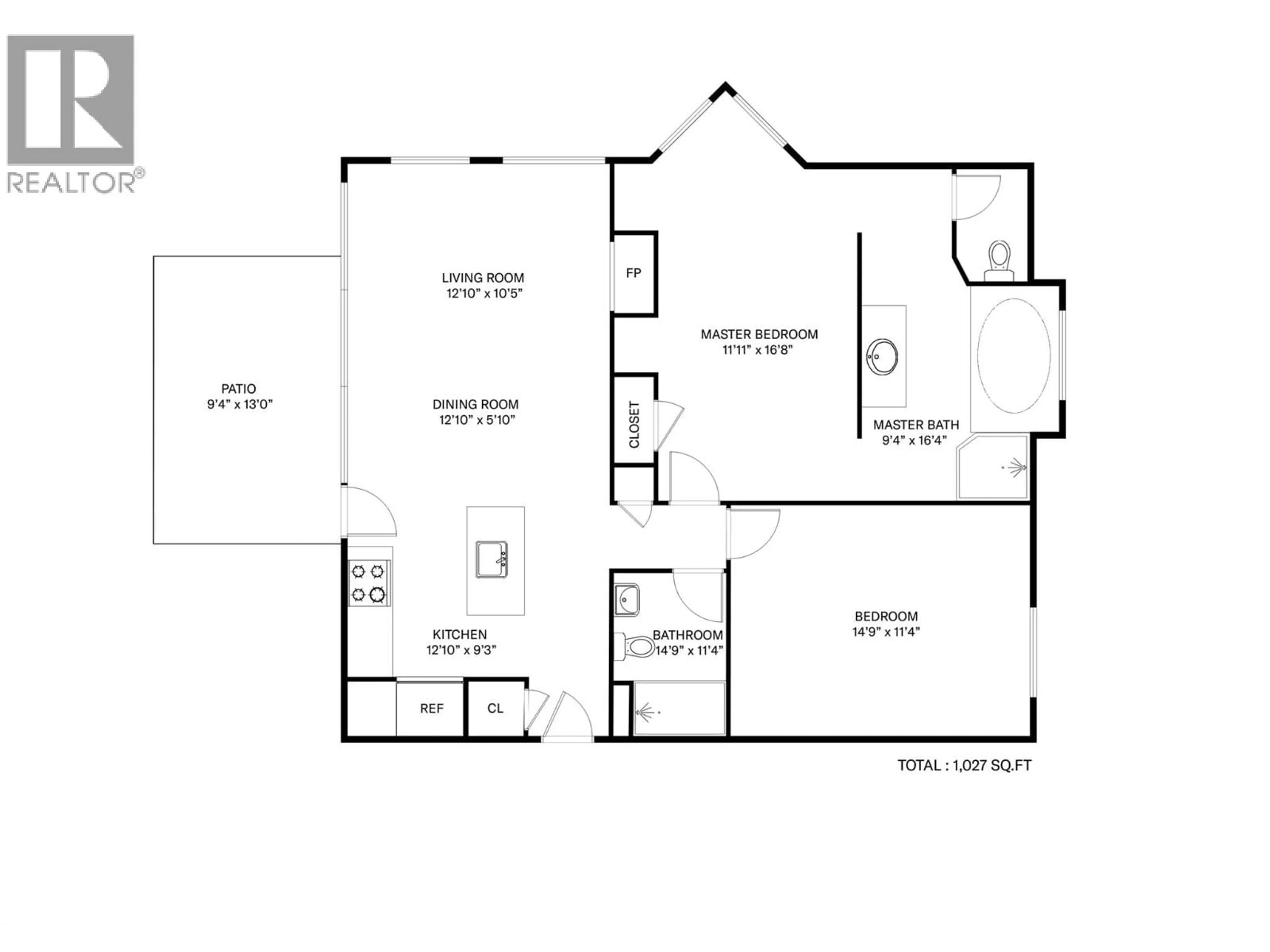 Floor plan for 226 - 105 VILLAGE CENTER COURT, Vernon British Columbia V1H1Y8