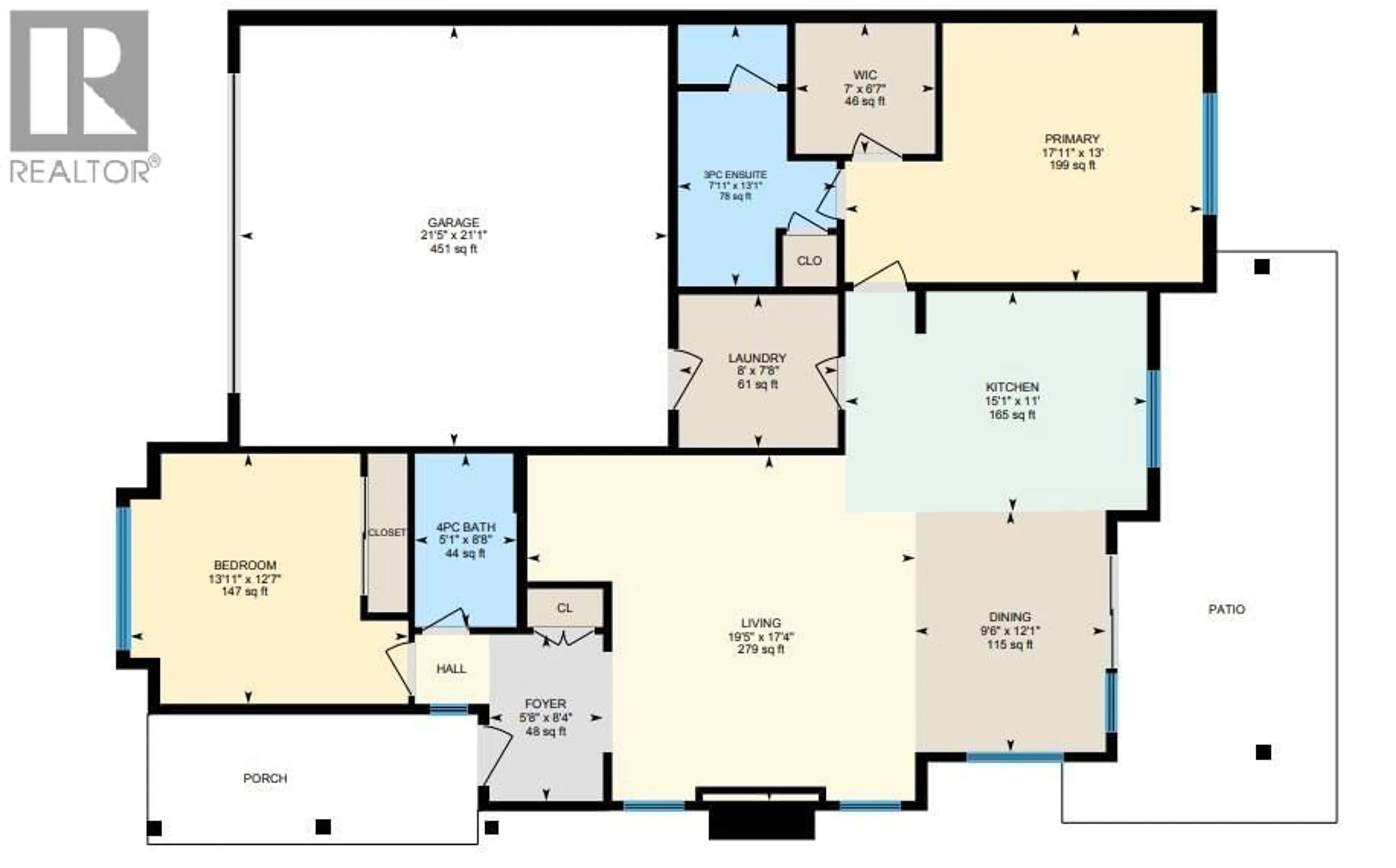 Floor plan for 34 - 1960 KLO ROAD, Kelowna British Columbia V1W5L2
