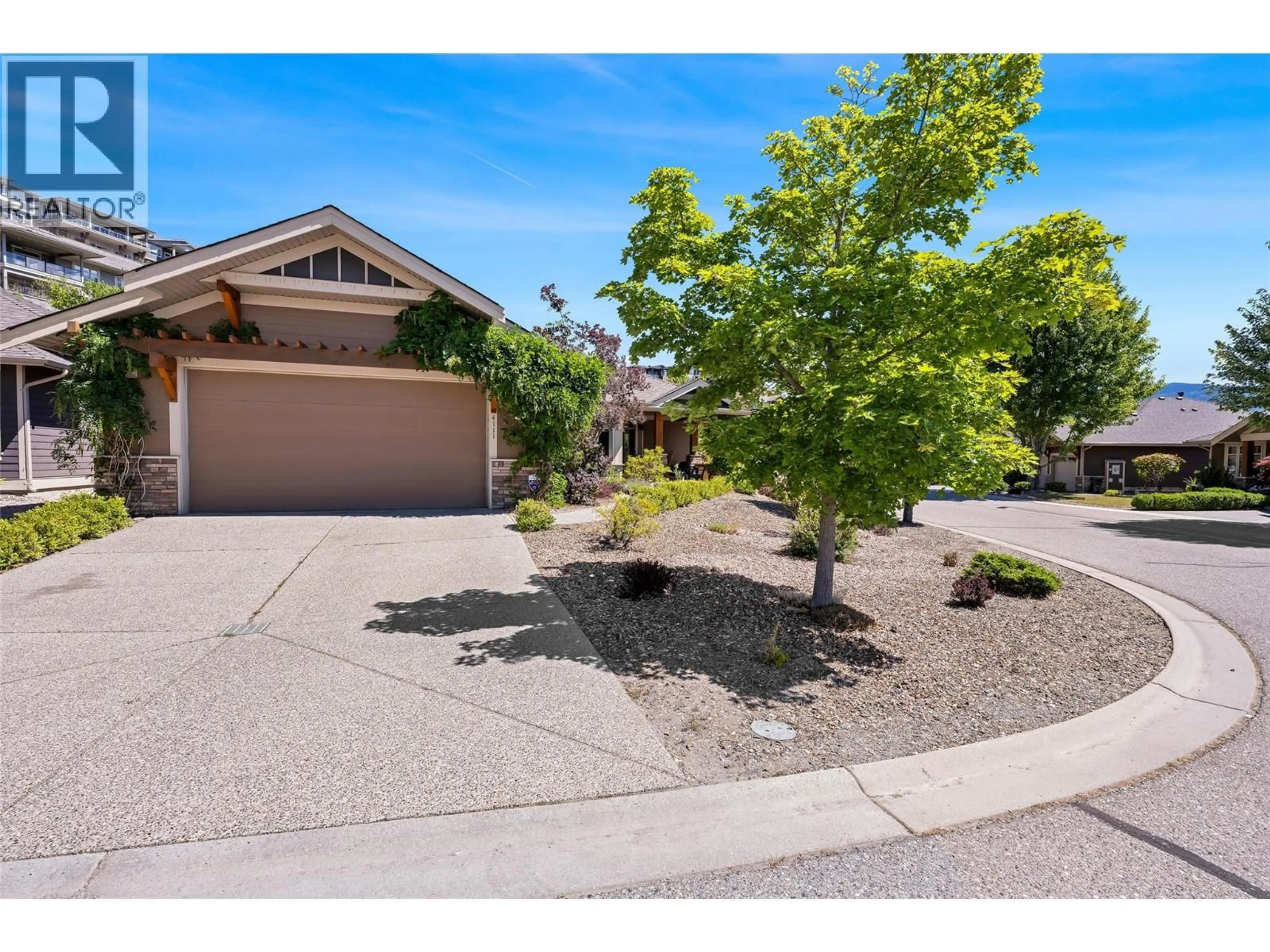 A pic from outside/outdoor area/front of a property/back of a property/a pic from drone, street for 4111 CAMELBACK WAY, Vernon British Columbia V1T9W4