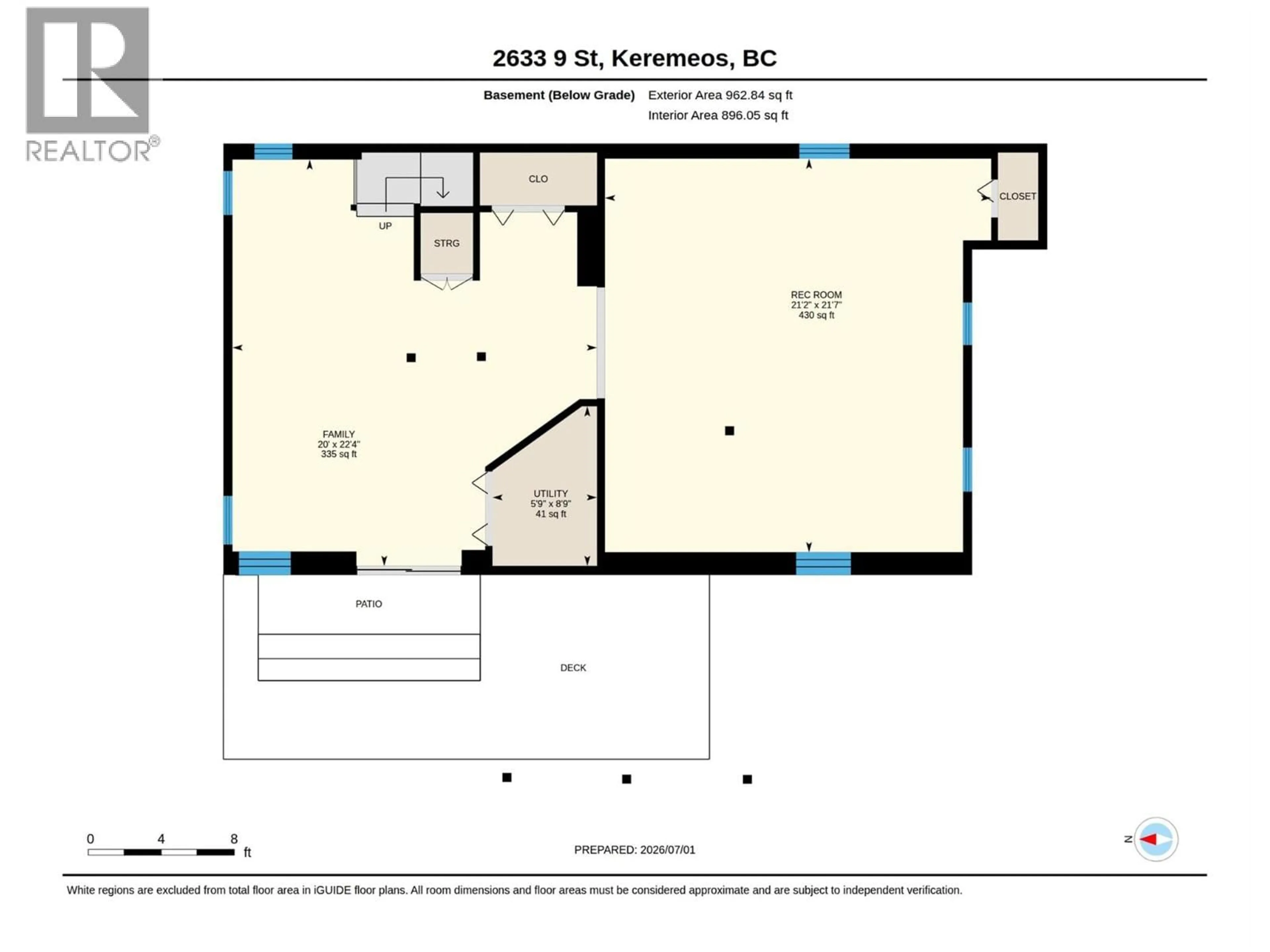 Floor plan for 2633 9TH STREET, Olalla British Columbia V0X1N6