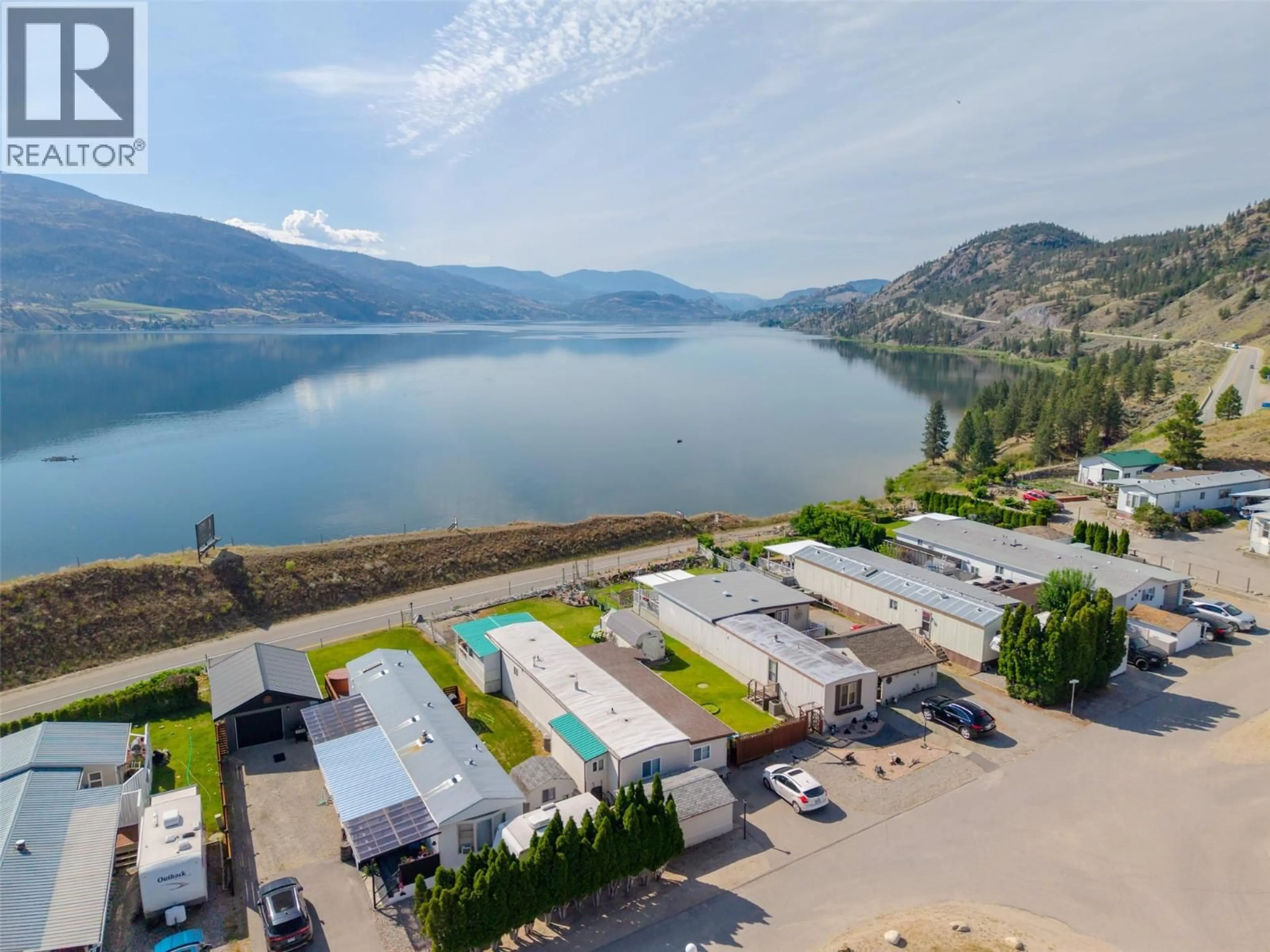 A pic from outside/outdoor area/front of a property/back of a property/a pic from drone, water/lake/river/ocean view for 35 - 201 HIGHWAY 97 OTHER, Penticton British Columbia V2A0E4