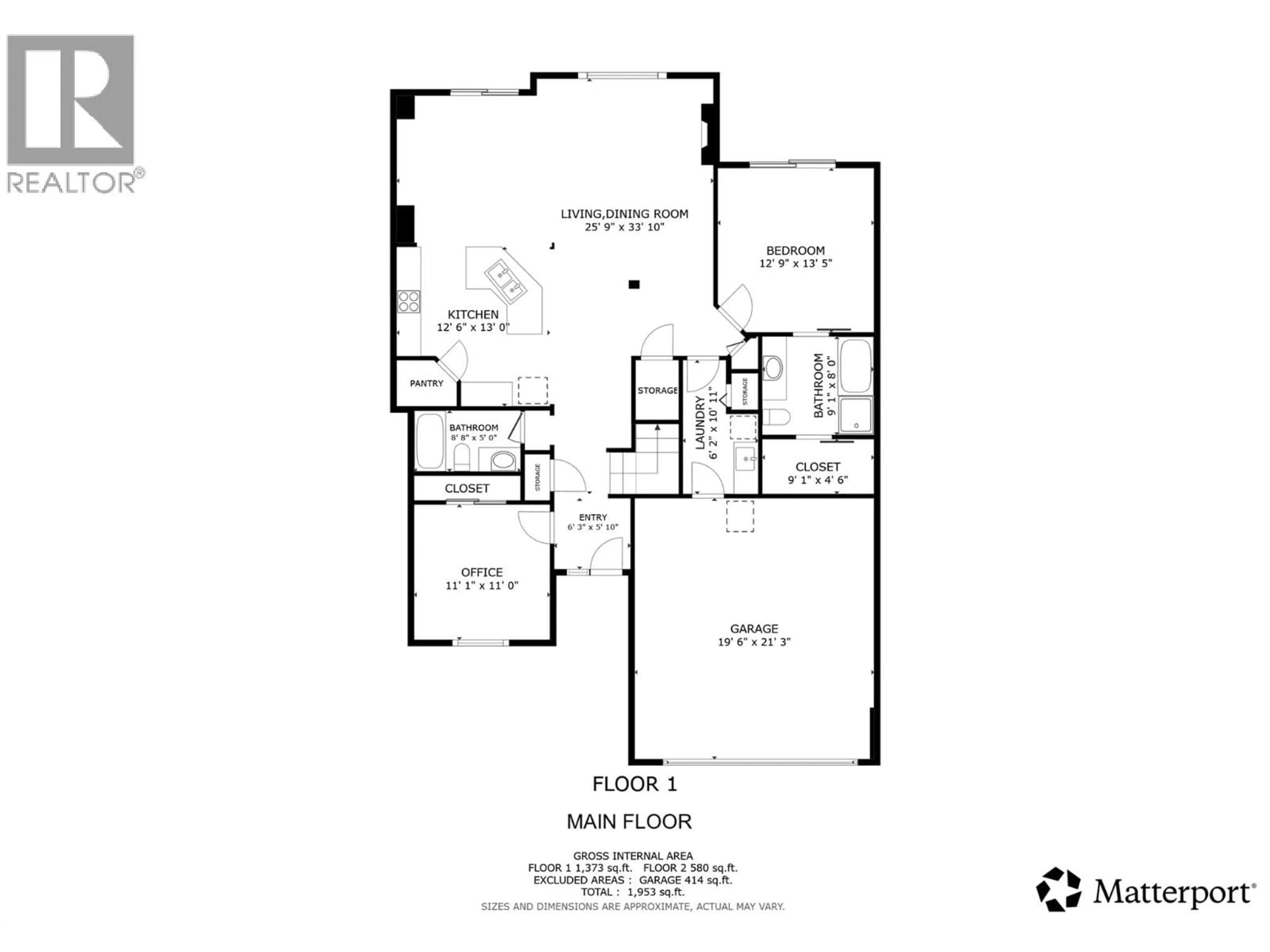 Floor plan for 1 - 6450 OKANAGAN LANDING ROAD, Vernon British Columbia V1H2H5