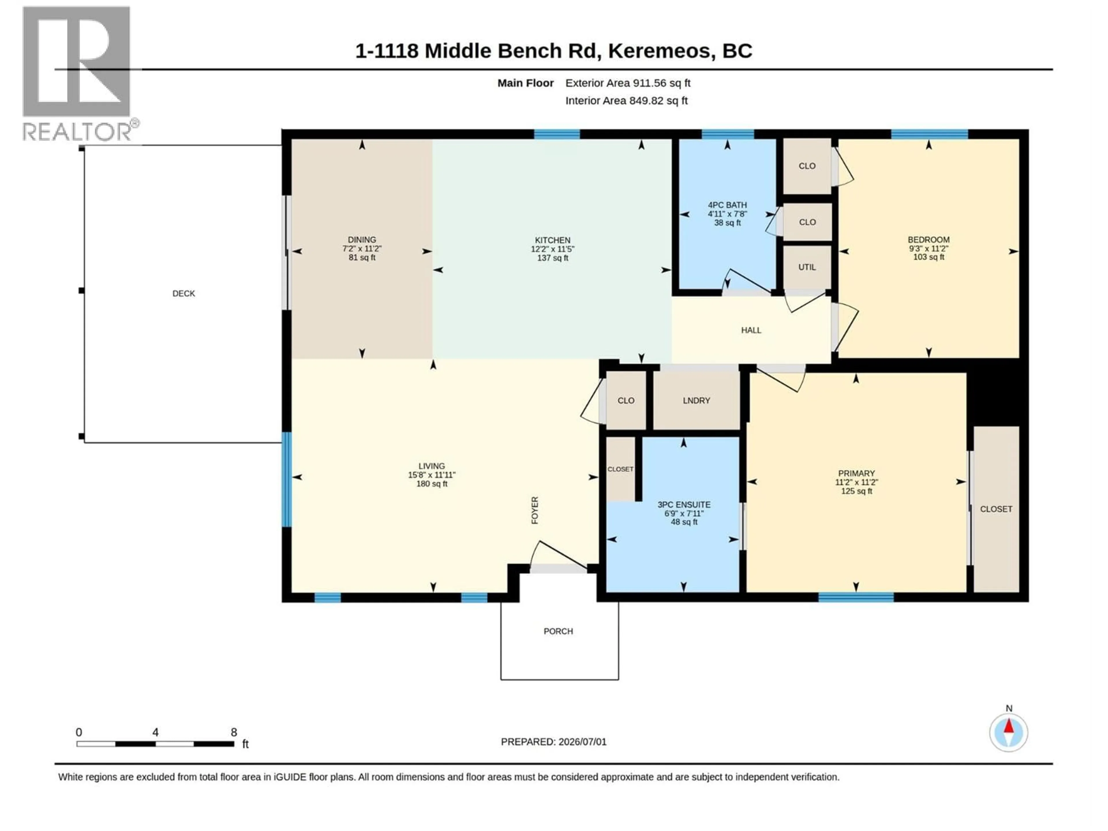 Floor plan for 1 - 1118 MIDDLE BENCH ROAD, Keremeos British Columbia V0X1N2