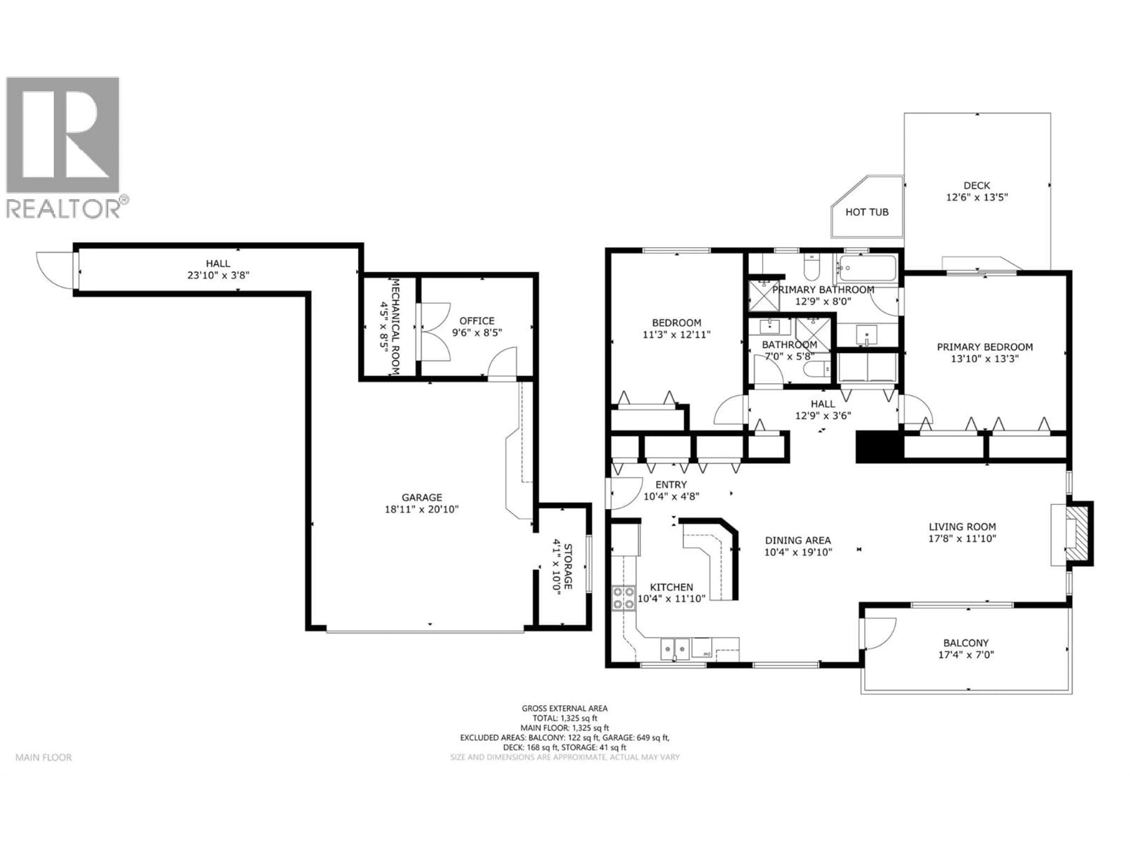 Floor plan for 13 - 7701 OKANAGAN LANDING ROAD, Vernon British Columbia V1H1L3