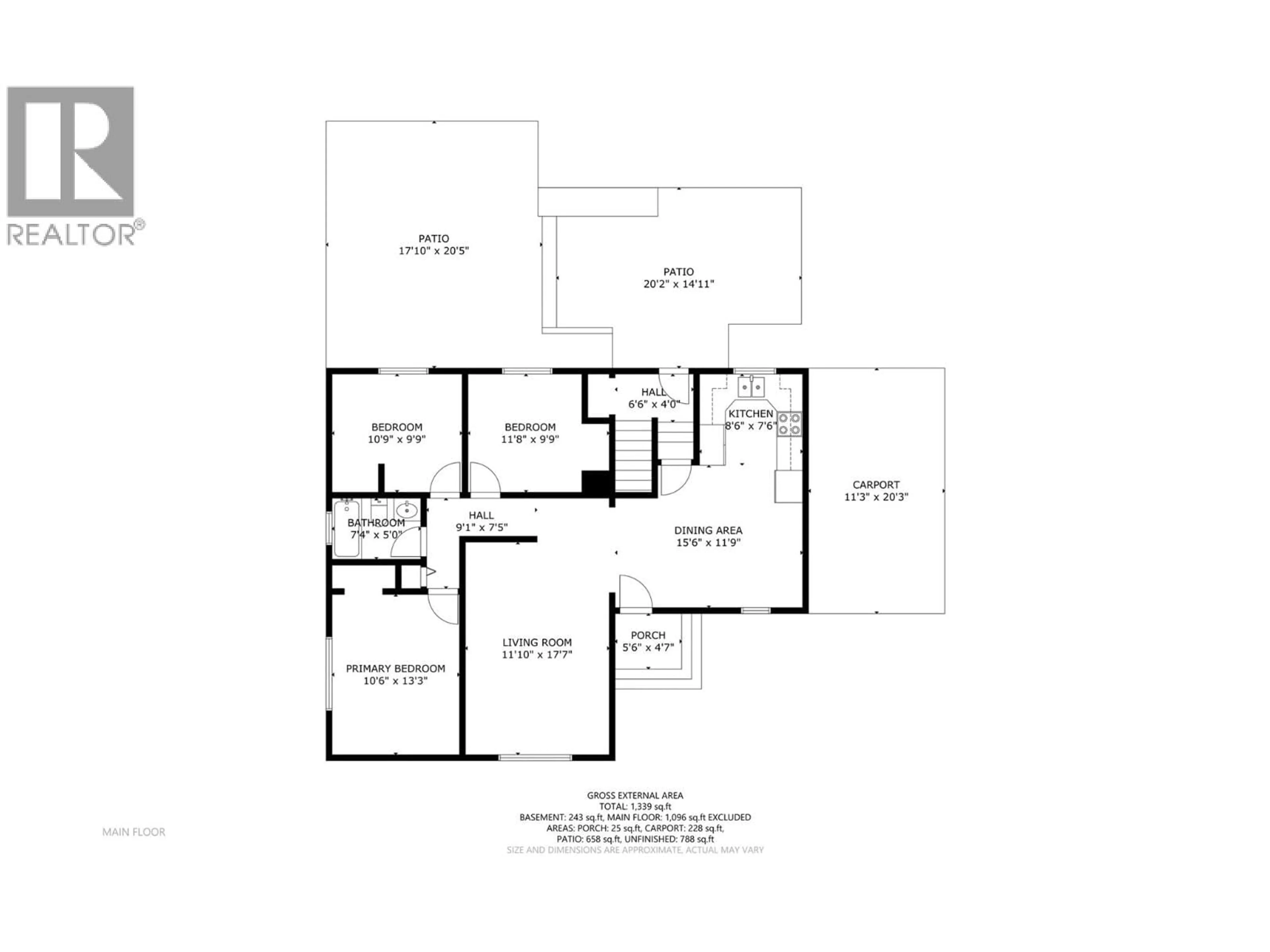 Floor plan for 2306 18 STREET, Vernon British Columbia V1T3Z8